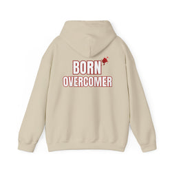 Collection of Born Overcomer - Unisex Heavy Blend Hoodie - Inspirational Sweatshirt for Everyday Comfort in a gallery layout