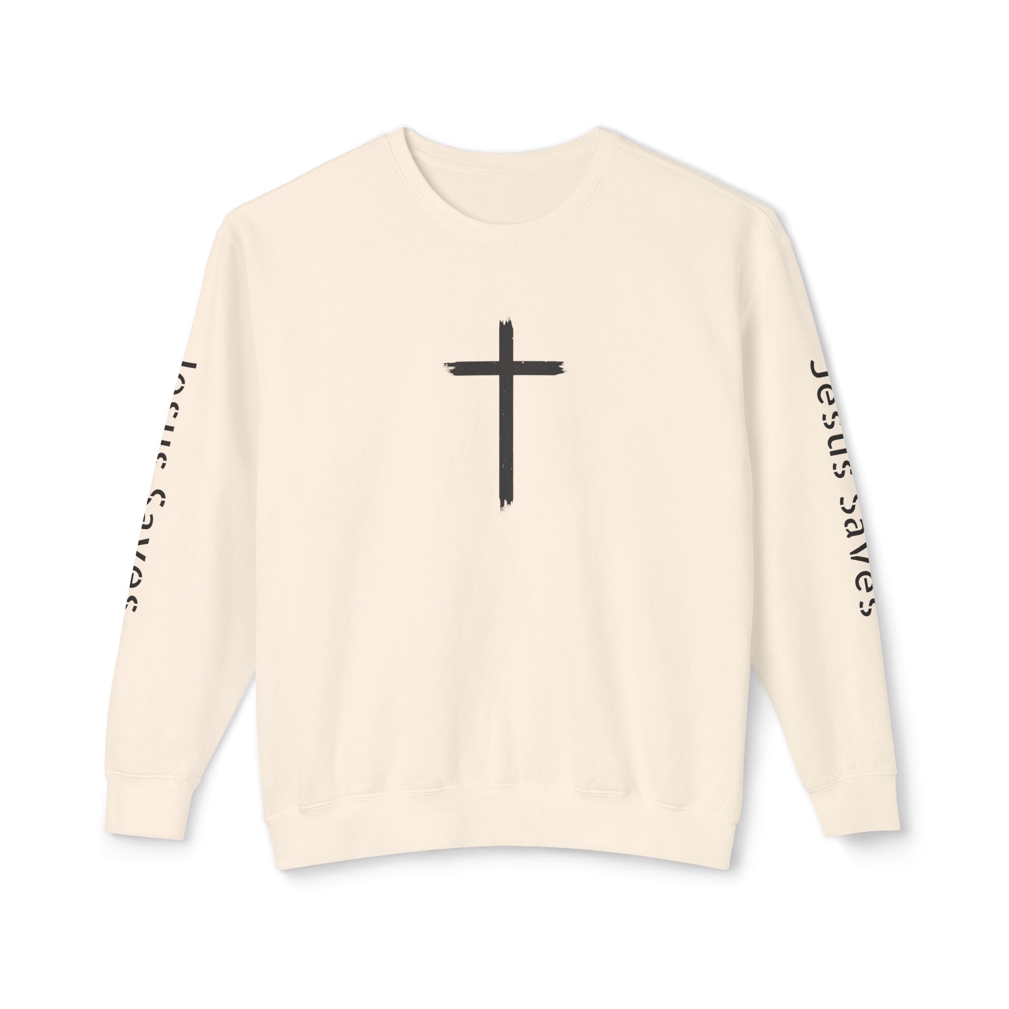 Collection of Inspirational Unisex Crewneck Sweatshirt - Glory Gear 'Jesus Saves' Design in a gallery layout