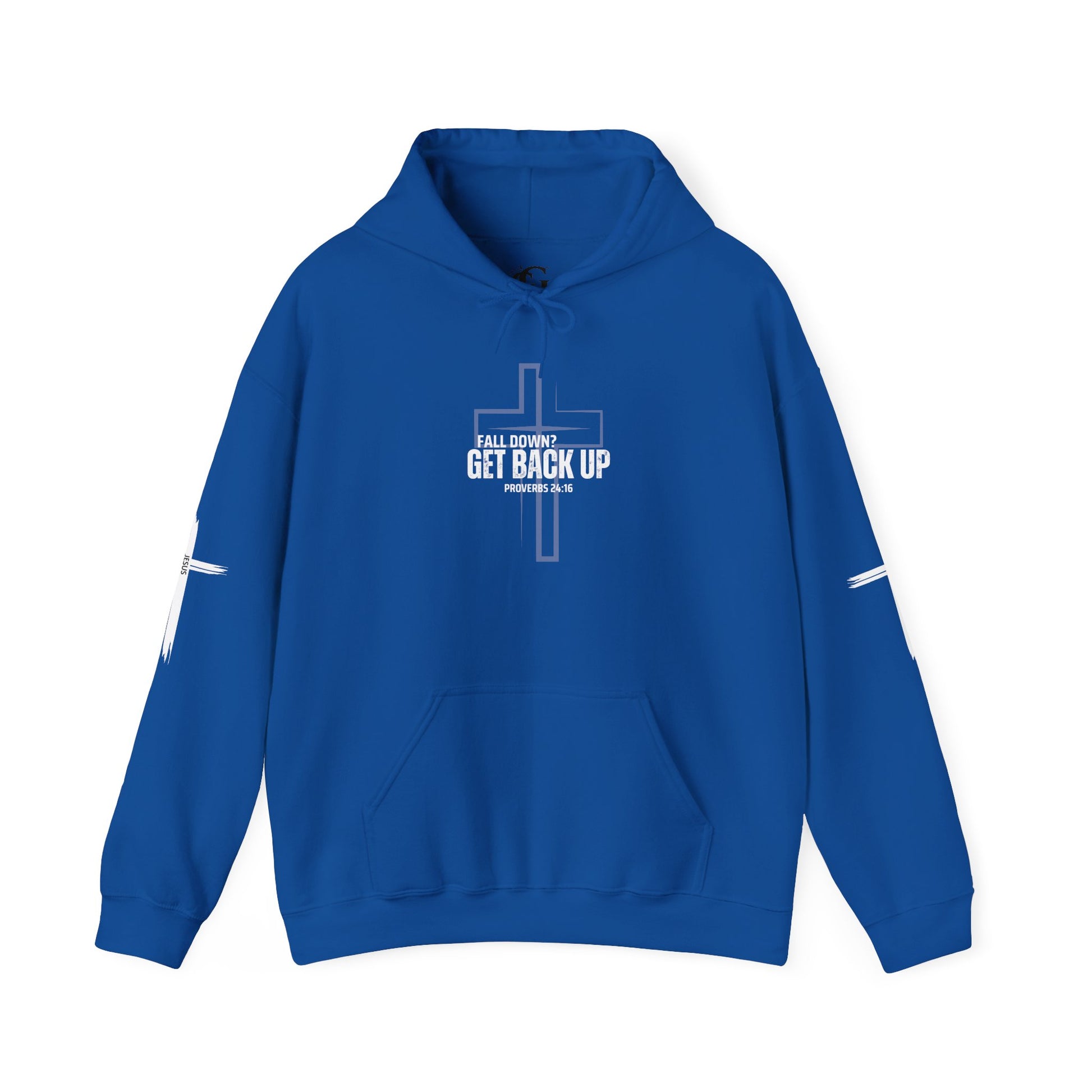 Fall Down? Get Back Up Psalm 24 Unisex Hooded Sweatshirt