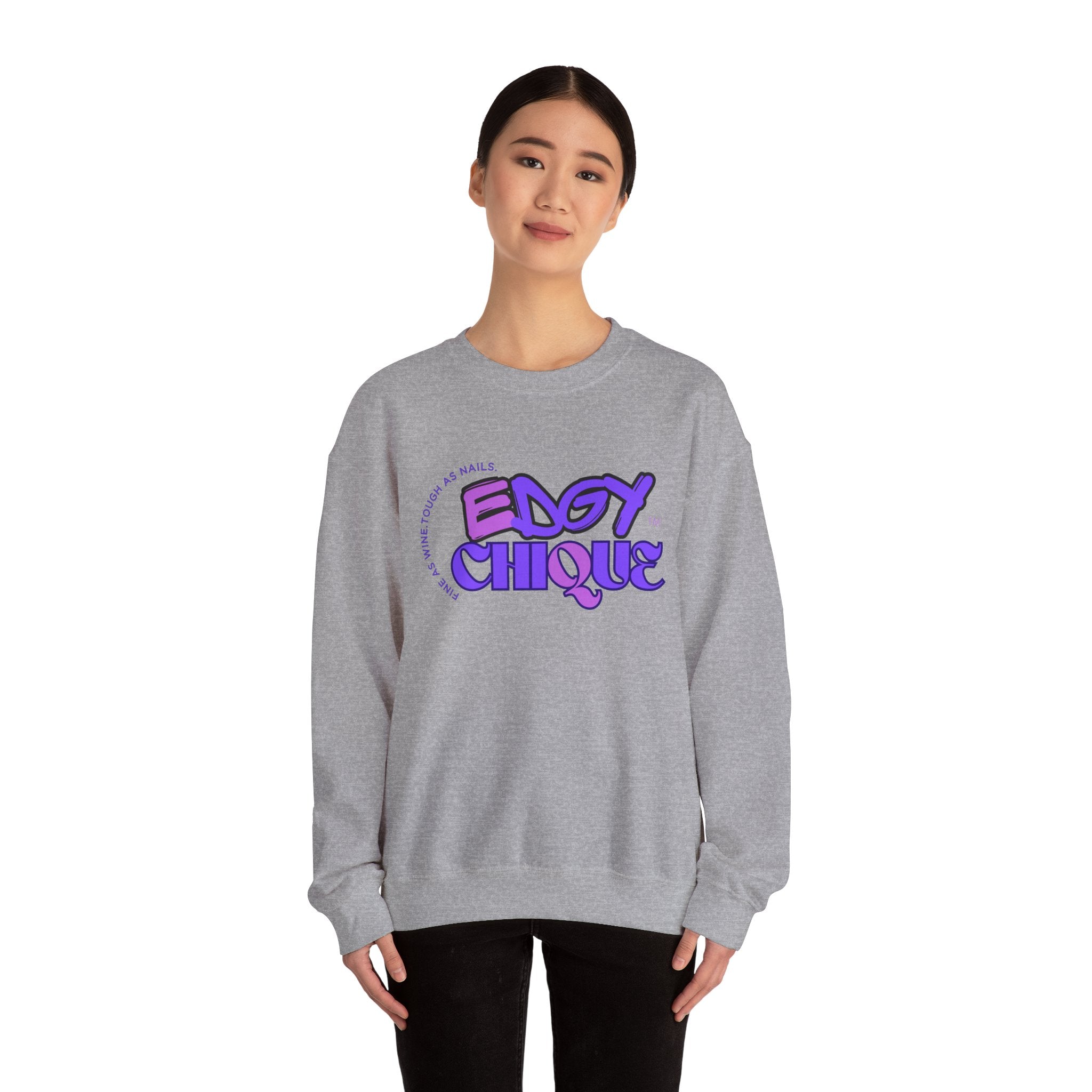 Collection of Edgy Chique Unisex Heavy Blend™ Crewneck Sweatshirt - Trendy & Comfortable Apparel in a gallery layout