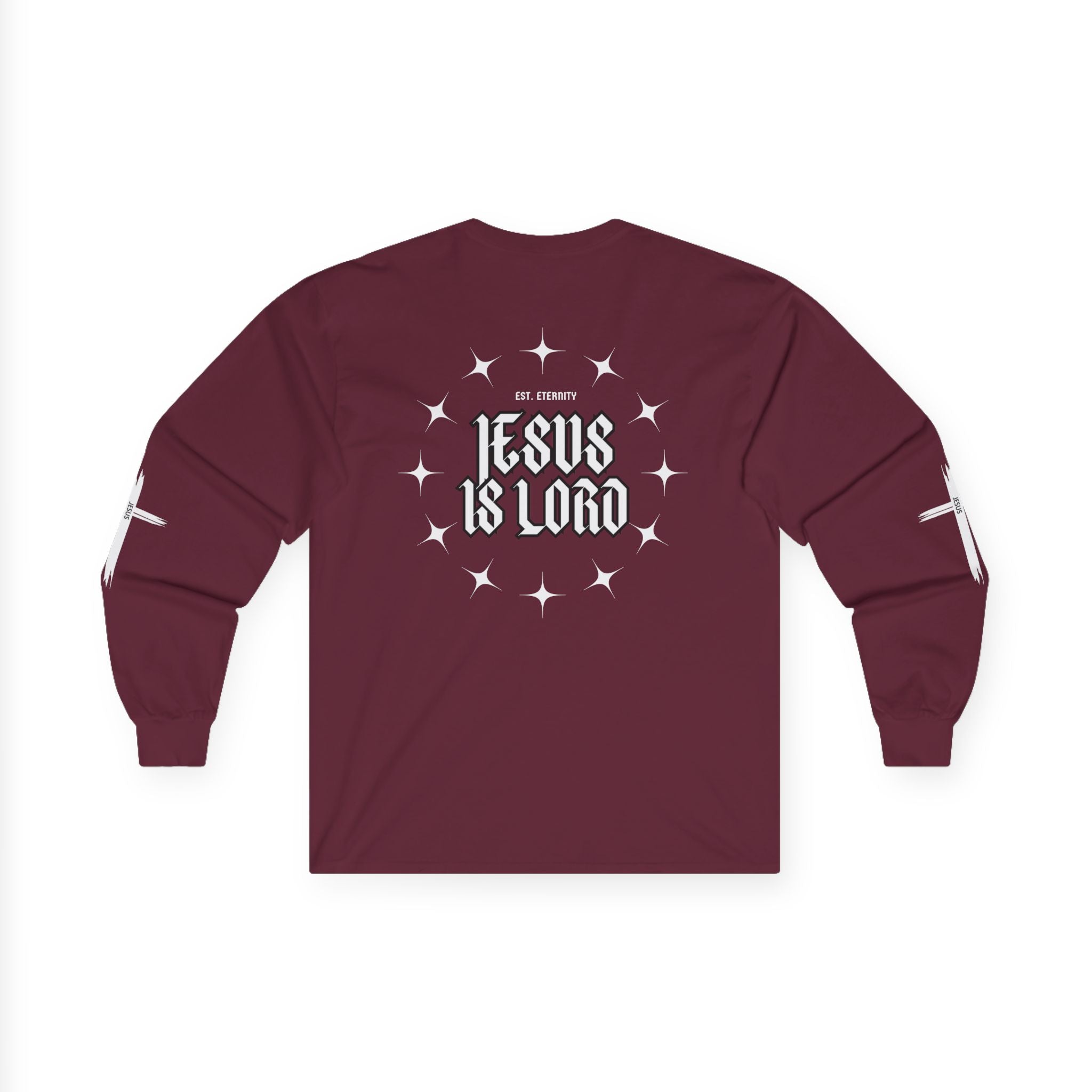 Collection of Faith-Inspired Unisex Long Sleeve Tee - 'Jesus is Lord' Design in a gallery layout