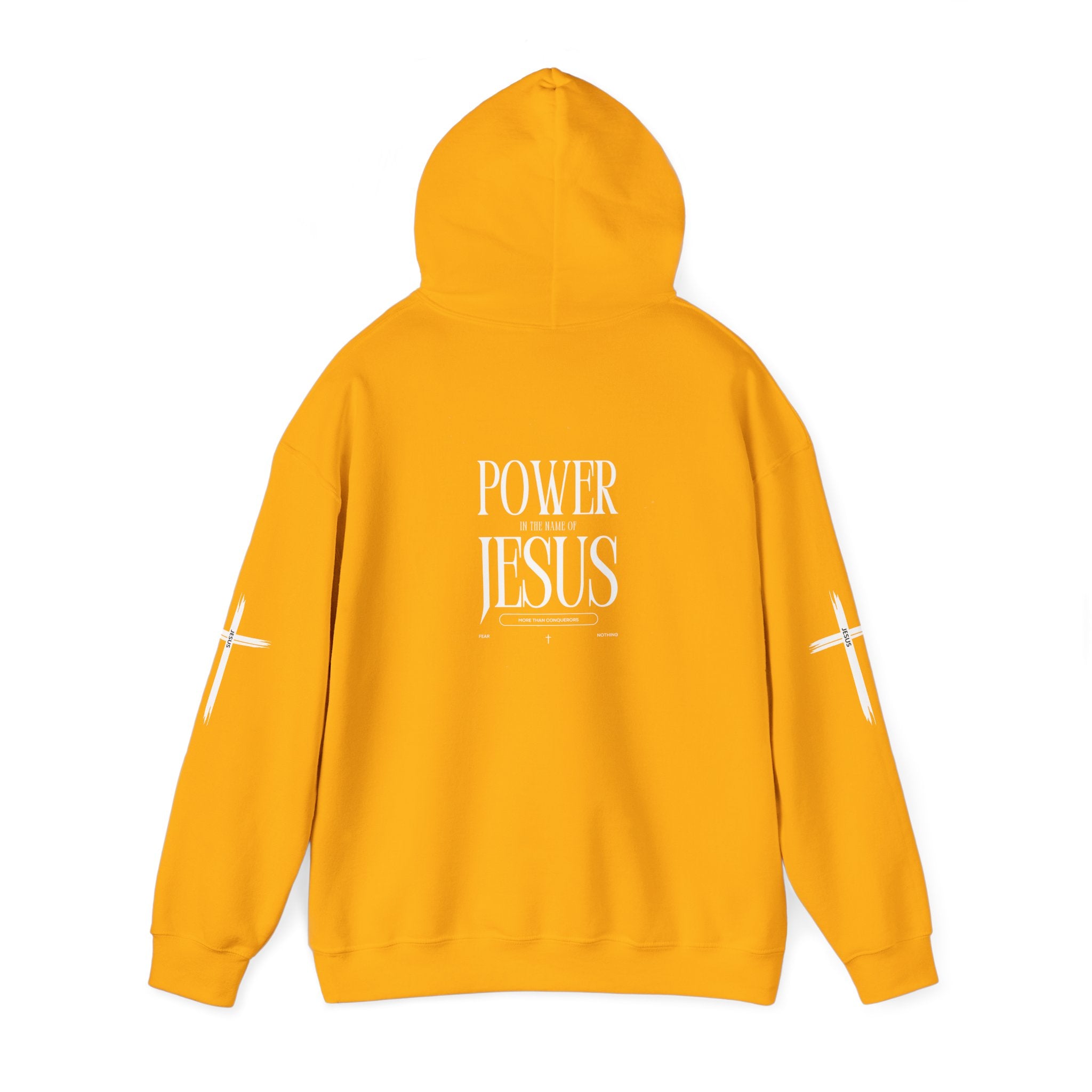 Collection of Power in the Name of Jesus Hoodie - Unisex Heavy Blend Sweatshirt for Faith and Inspiration in a gallery layout