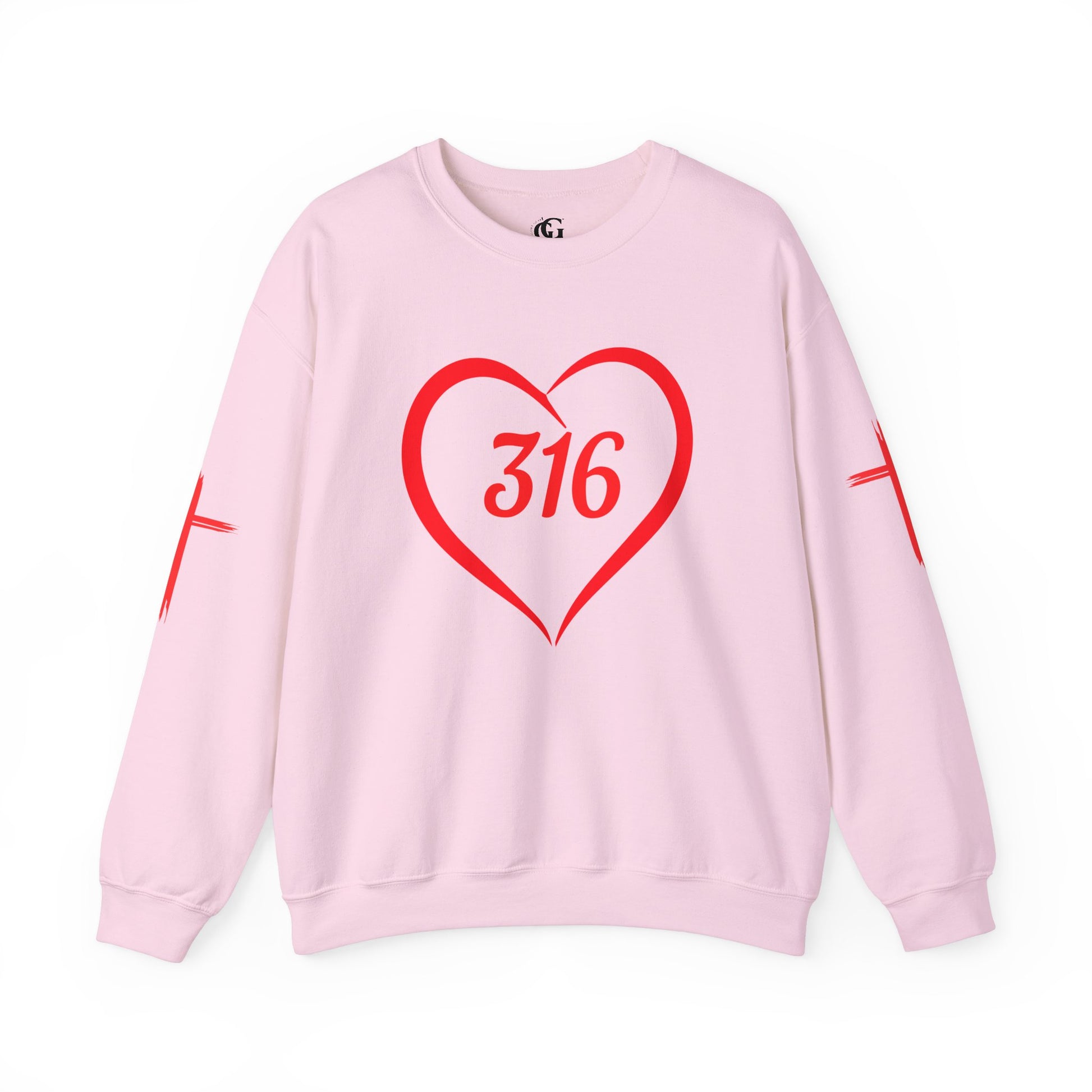 316 Heart Graphic Unisex Crewneck Sweatshirt - Cozy Casual Love