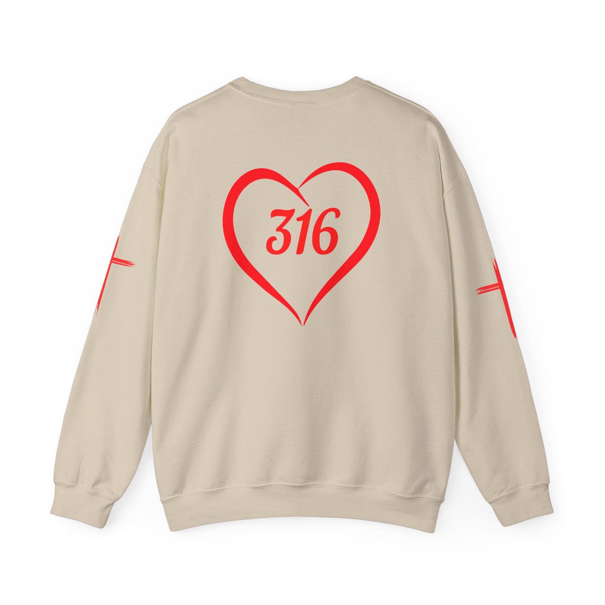 316 Heart Graphic Unisex Crewneck Sweatshirt - Cozy Casual Love