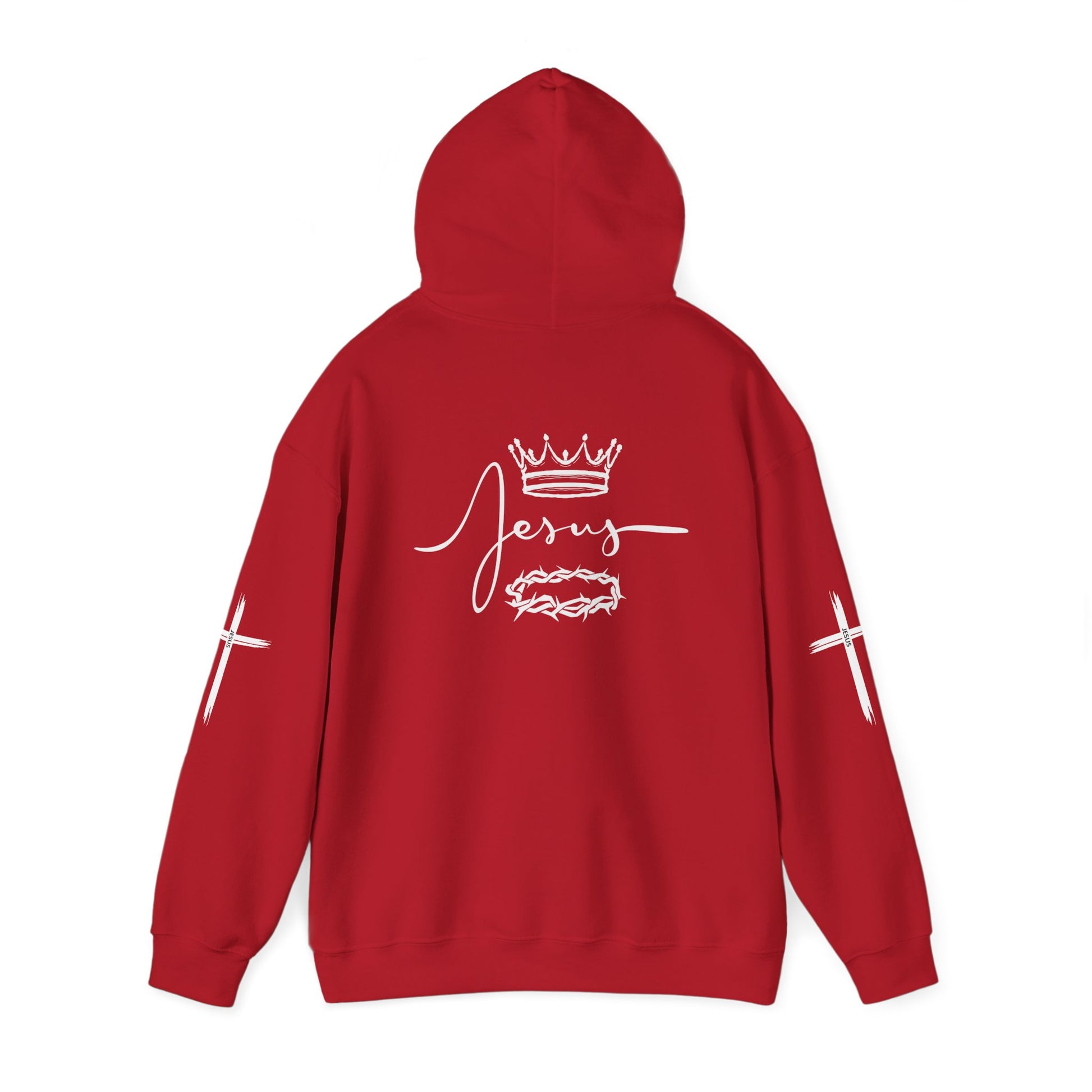 Jesus Crown & Cross Unisex Hooded Sweatshirt