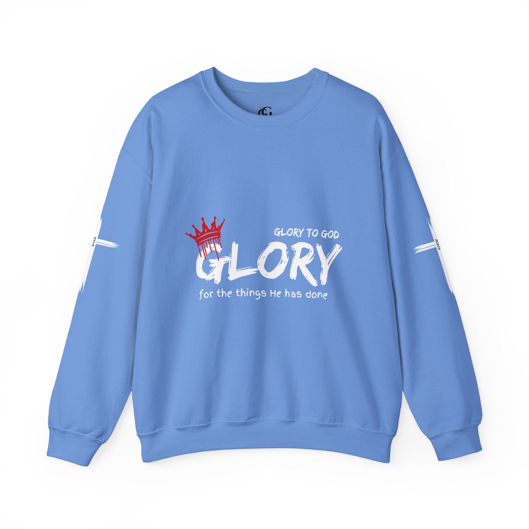 Collection of Glory to God for the Things He Has Done - Unisex Crewneck Sweatshirt in a gallery layout