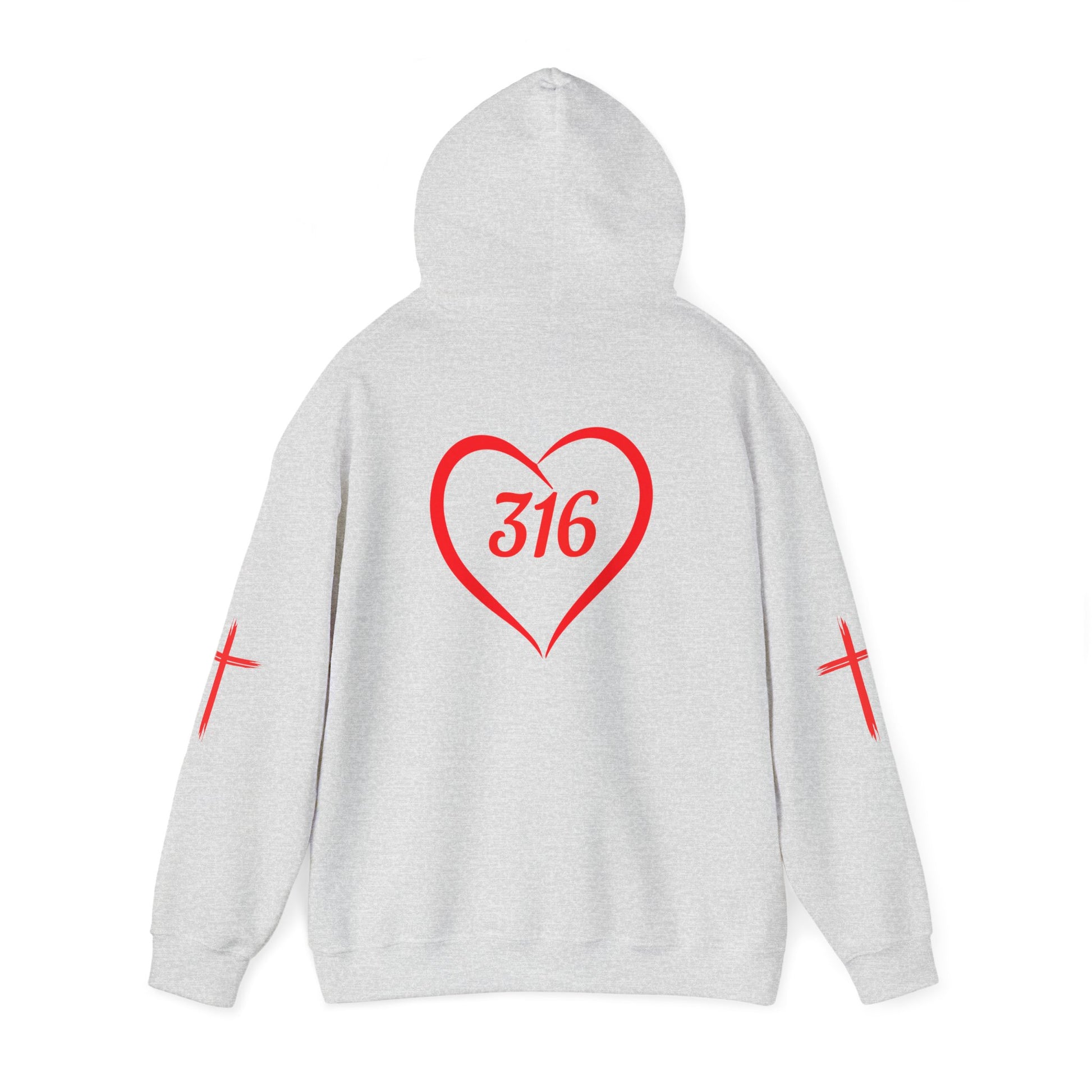 Heart 316 Unisex Heavy Blend Hooded Sweatshirt - Comfortable Faith-Inspired Apparel