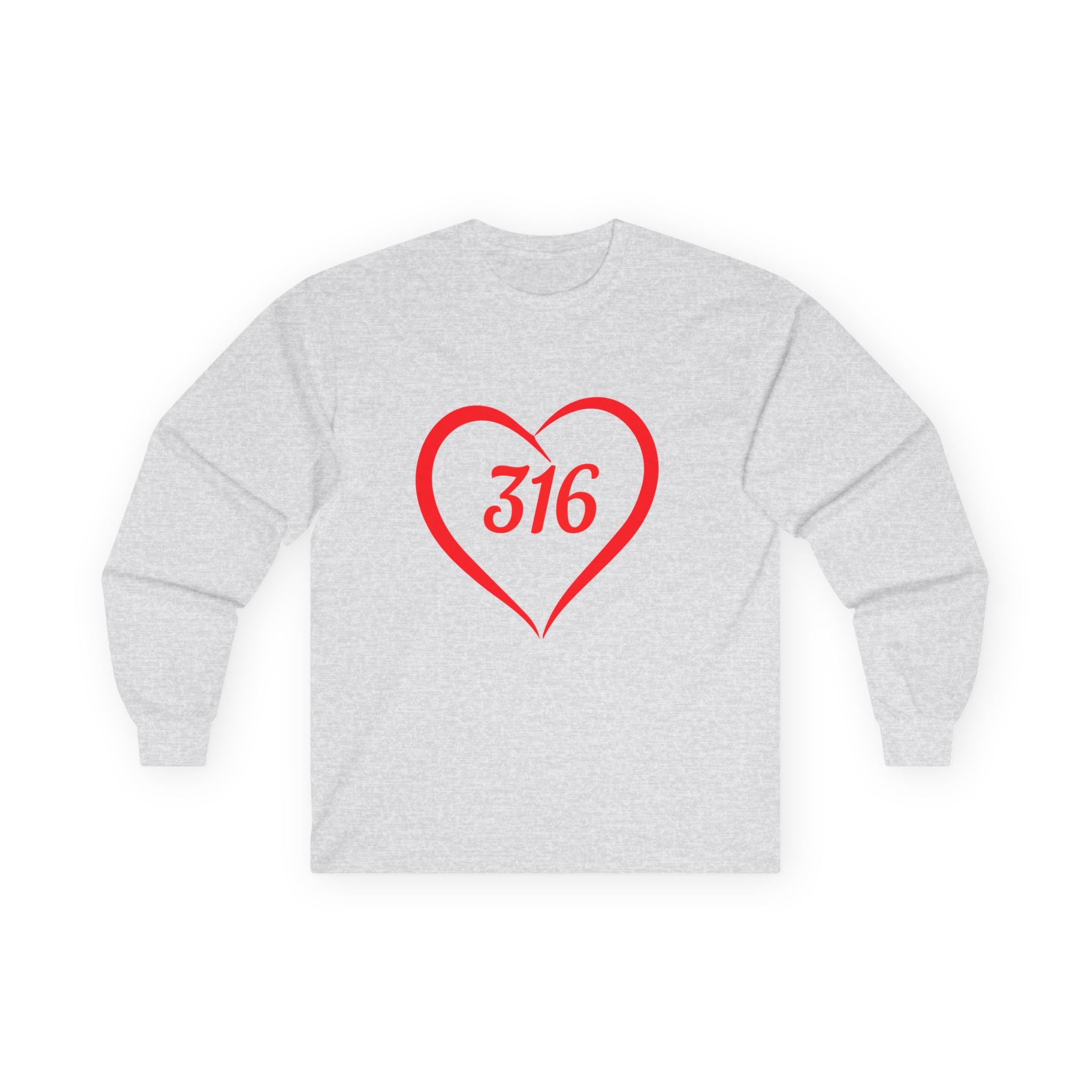 Collection of Heart 316 Unisex Ultra Cotton Long Sleeve Tee - Perfect Gift for Faith & Love Events in a gallery layout