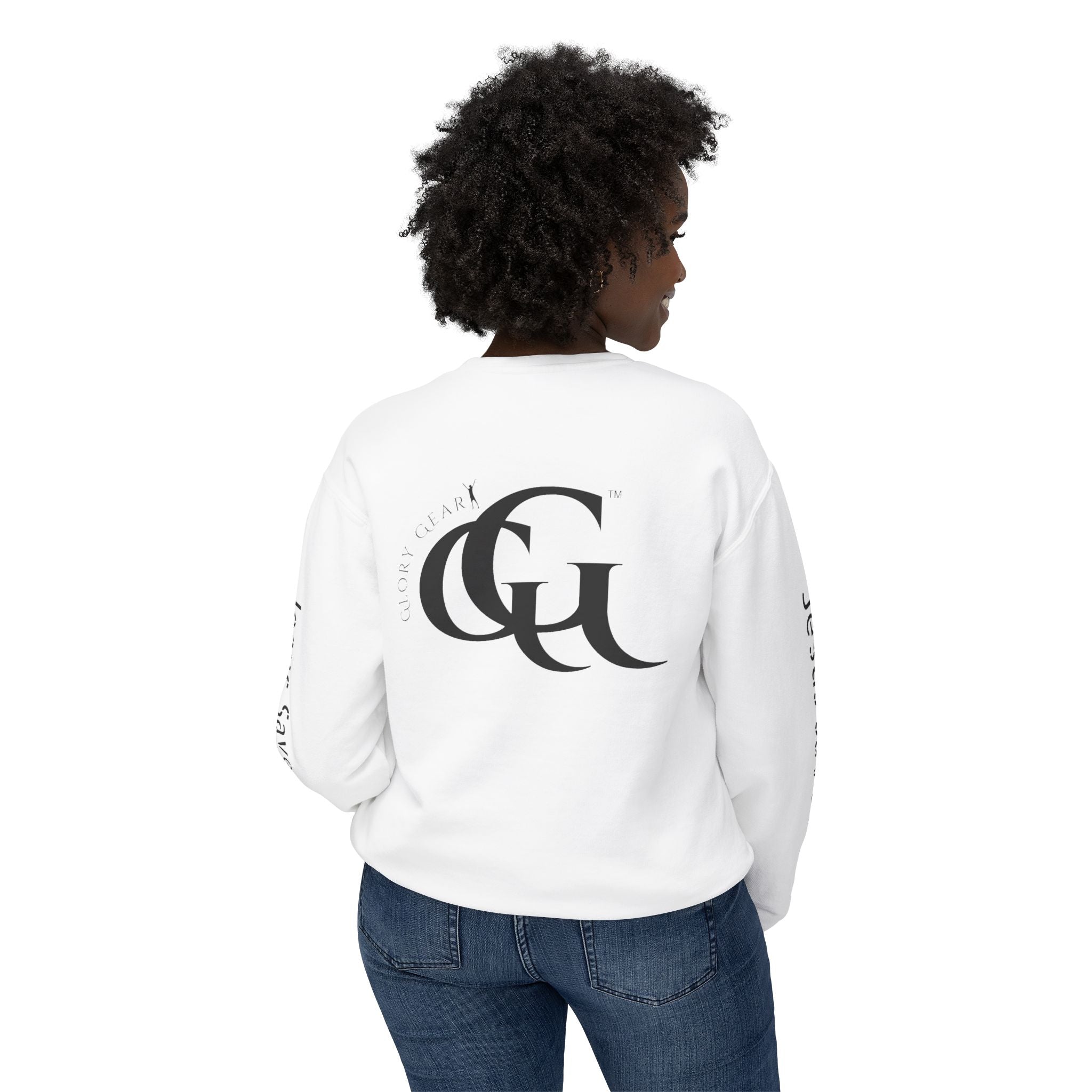 Collection of Inspirational Unisex Crewneck Sweatshirt - Glory Gear 'Jesus Saves' Design in a gallery layout