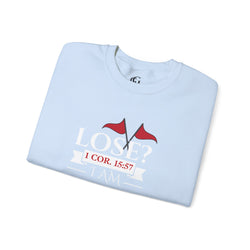 Collection of Inspirational Crewneck Sweatshirt - I AM VICTORIOUS 1 COR. 15:57 | Faith & Victory Apparel in a gallery layout