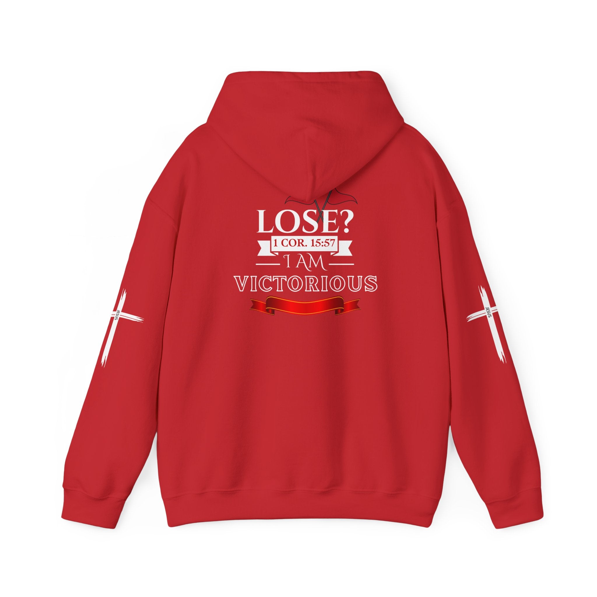 Collection of Victorious Faith Hooded Sweatshirt - Inspirational Christian Apparel in a gallery layout