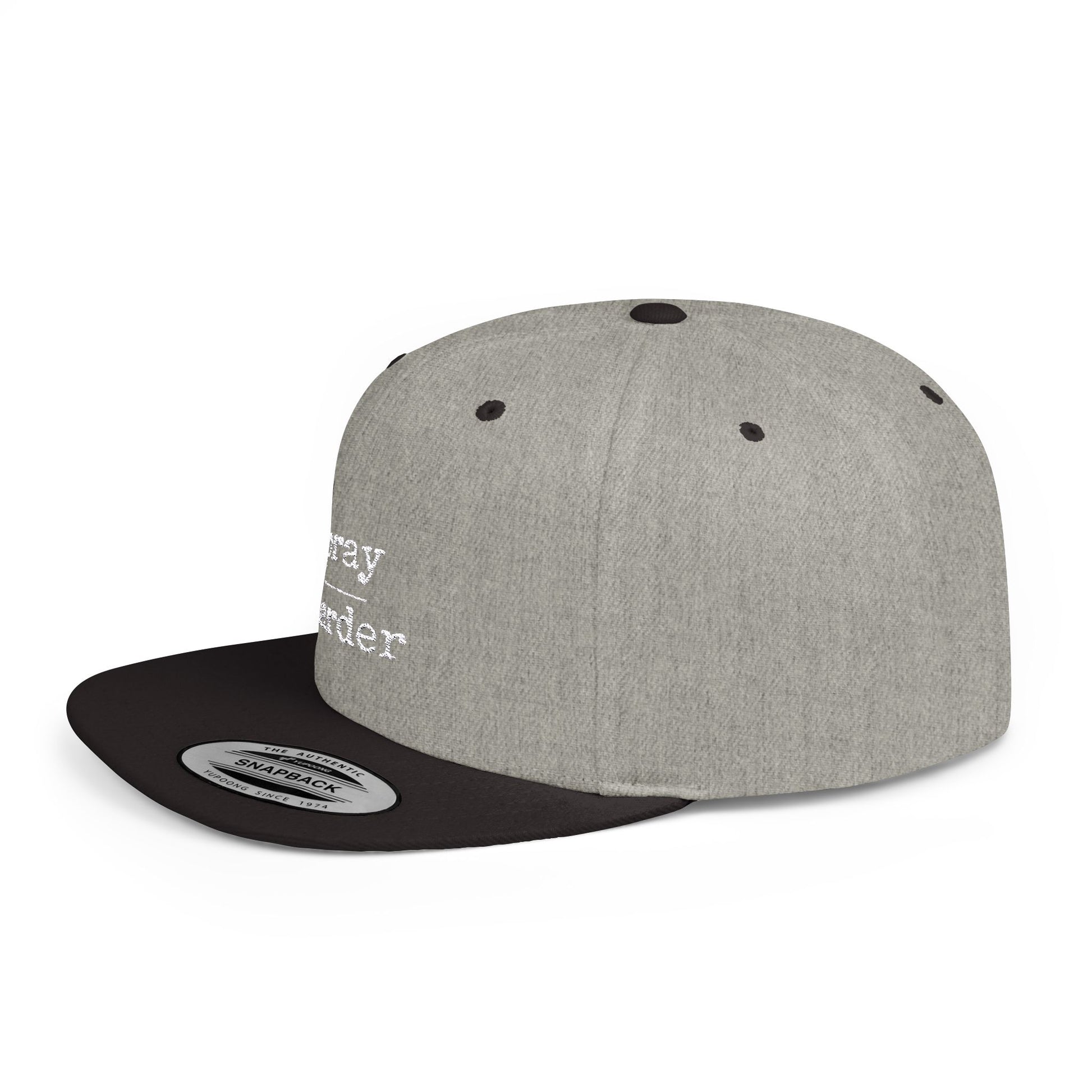 Pray Harder Flat Bill Snapback Hat - Motivational Cap for Daily Inspiration