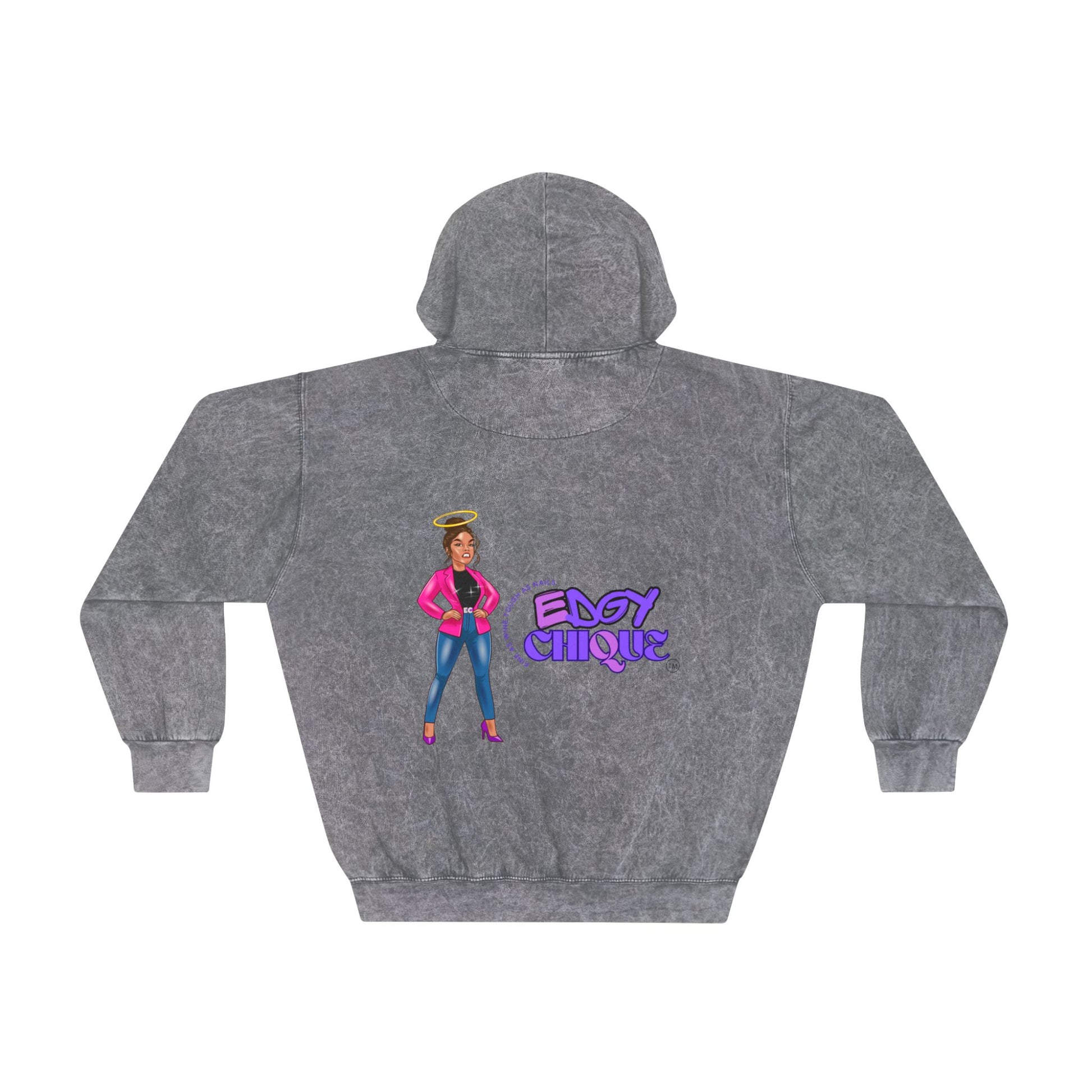 Edgy Clique Mineral Wash Hoodie for Trendsetters