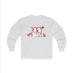 Collection of Born Overcomer Unisex Long Sleeve Tee - Inspirational Motivational Shirt in a gallery layout