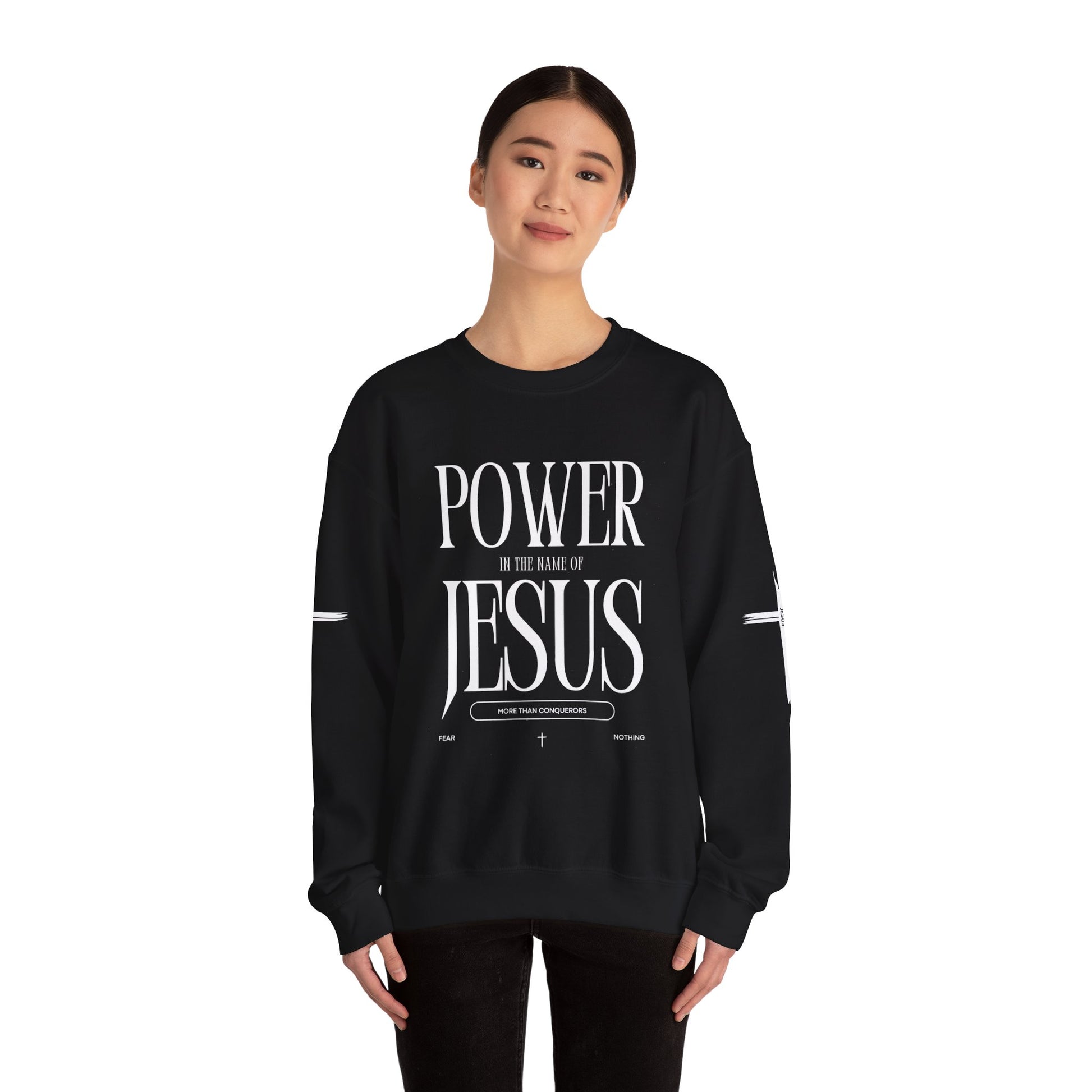 Power In the Name of Jesus Unisex Crewneck Sweatshirt for Comfort Lovers