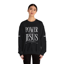 Collection of Power In the Name of Jesus Unisex Crewneck Sweatshirt for Comfort Lovers in a gallery layout