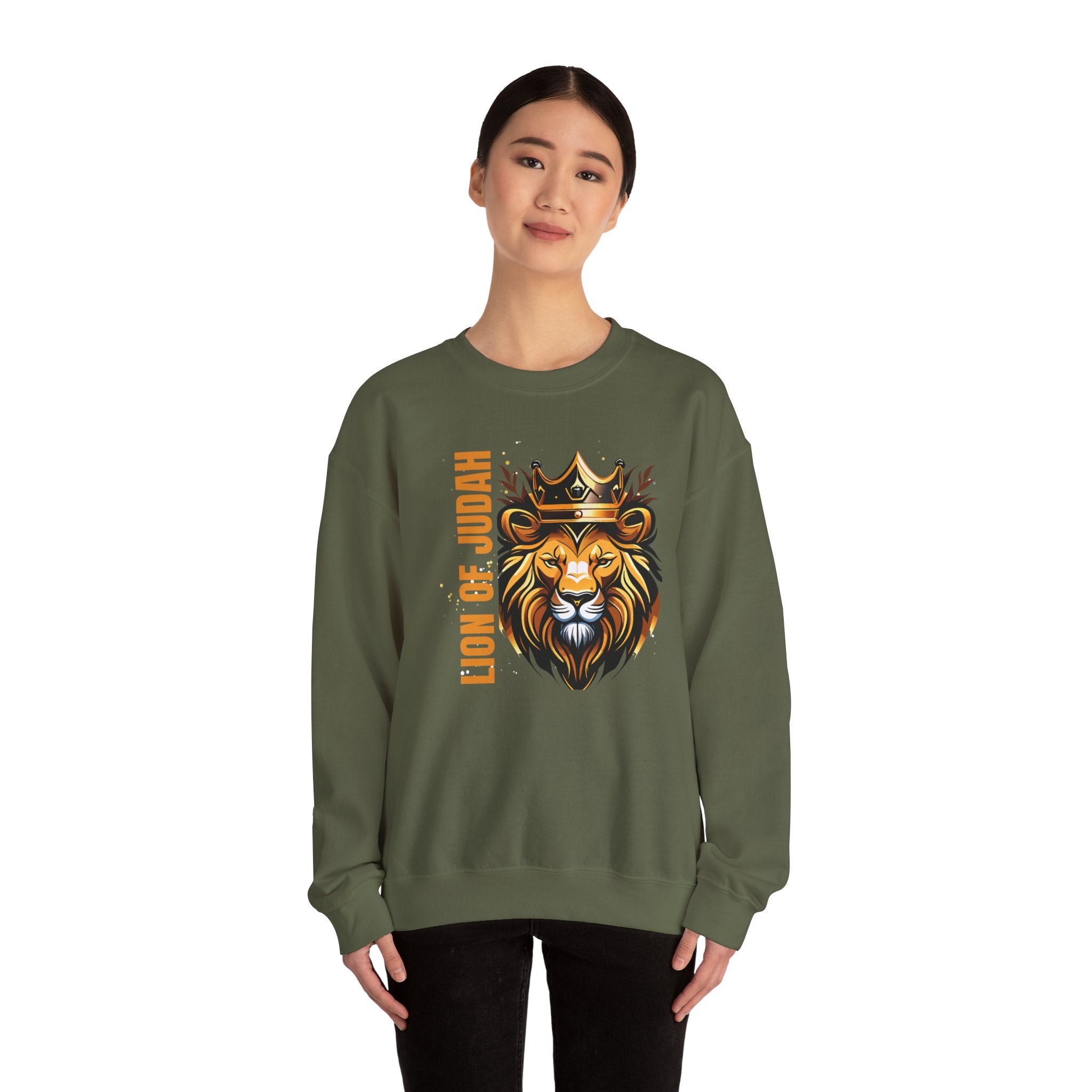 Collection of Lion of Judah Unisex Crewneck Sweatshirt - Faith-Inspired Apparel in a gallery layout