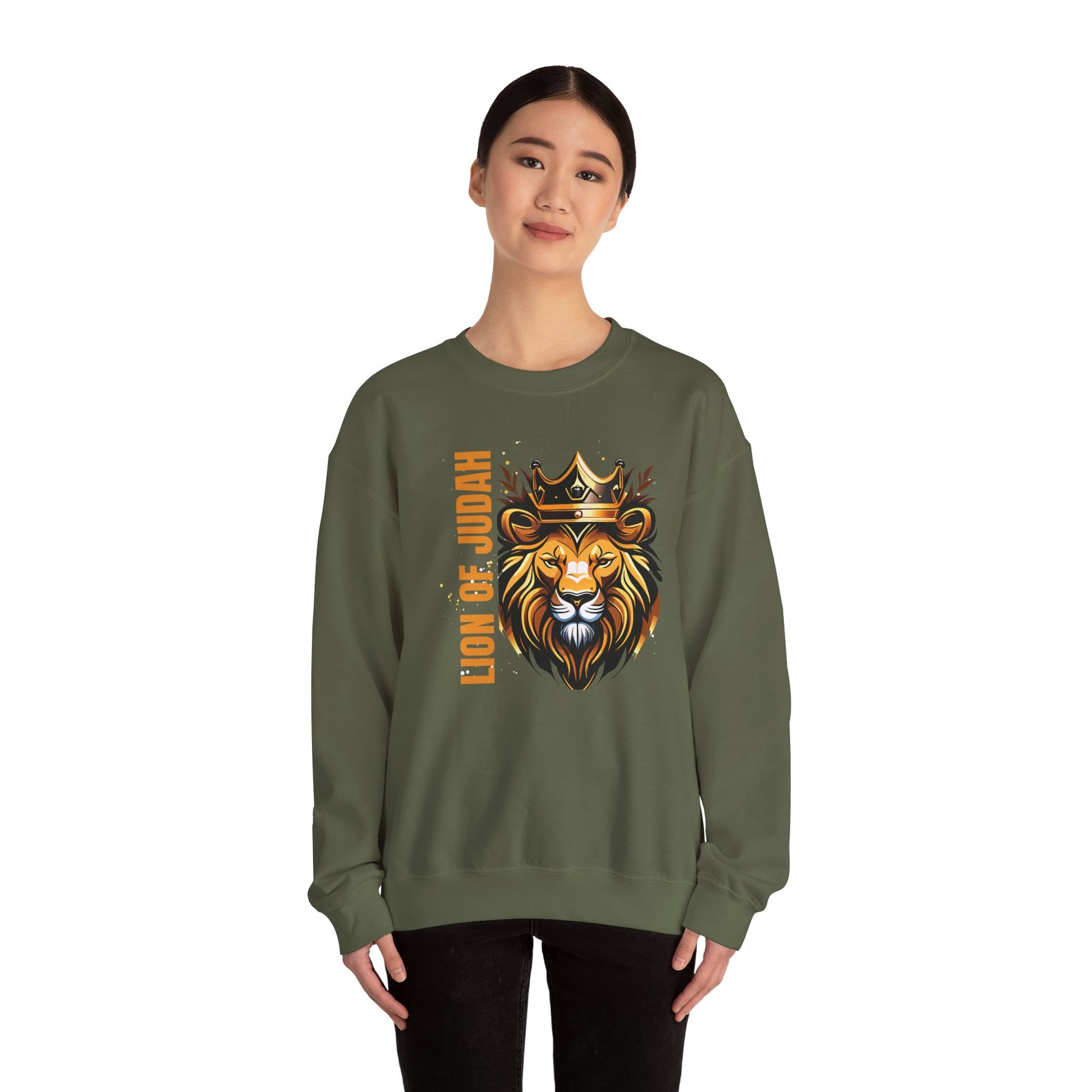 Lion of Judah Unisex Crewneck Sweatshirt - Faith-Inspired Apparel