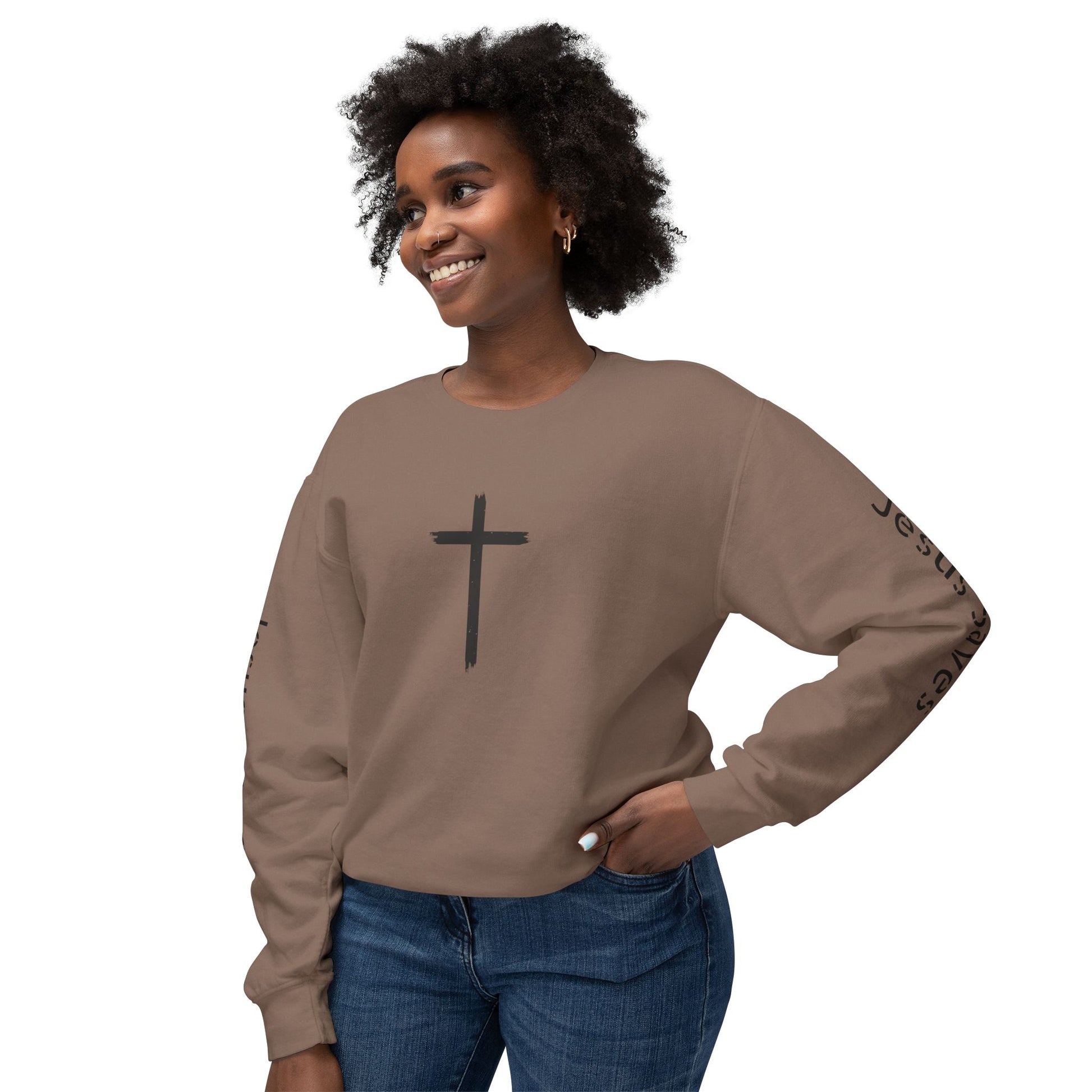 Inspirational Unisex Crewneck Sweatshirt - Glory Gear 'Jesus Saves' Design