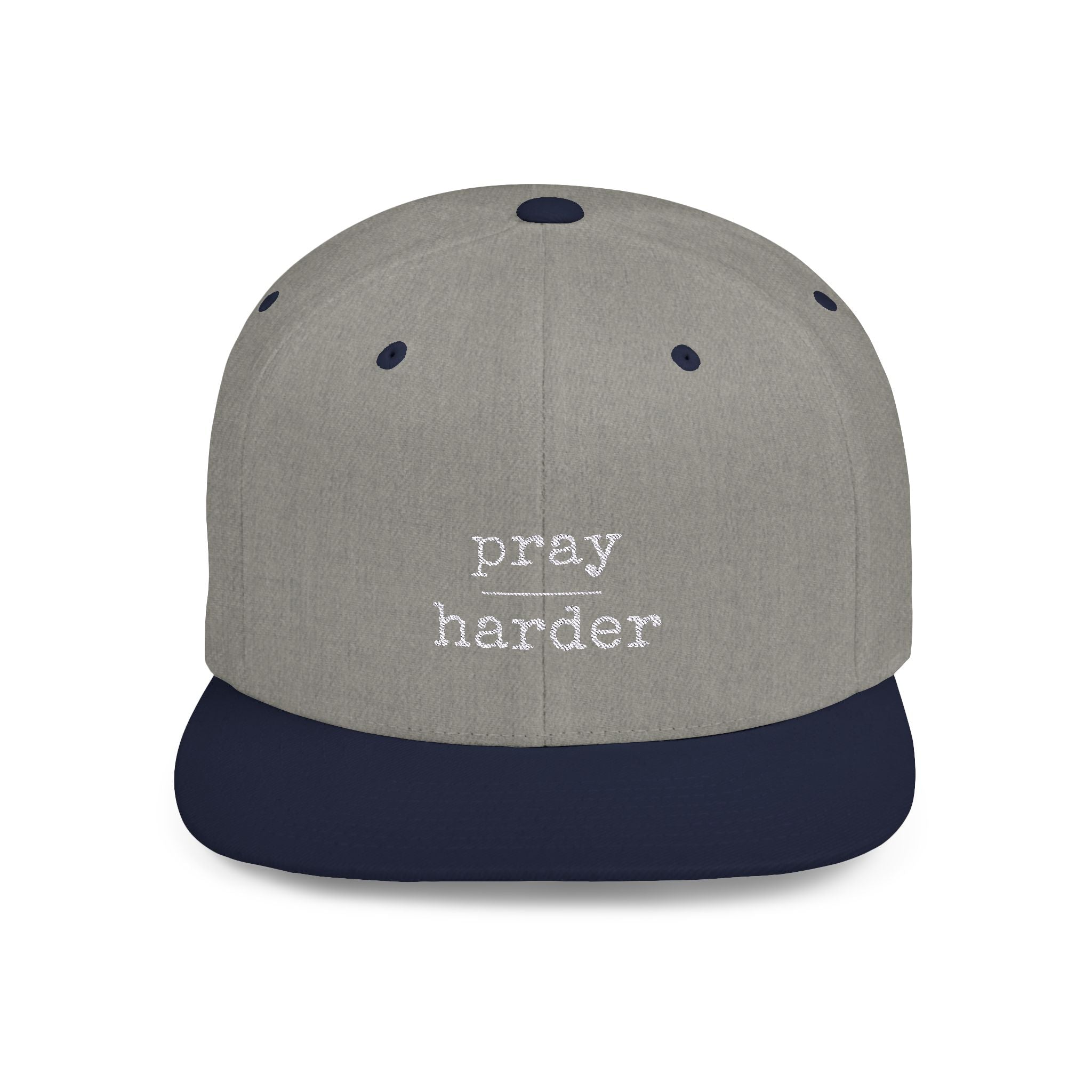 Collection of Pray Harder Flat Bill Snapback Hat - Motivational Cap for Daily Inspiration in a gallery layout