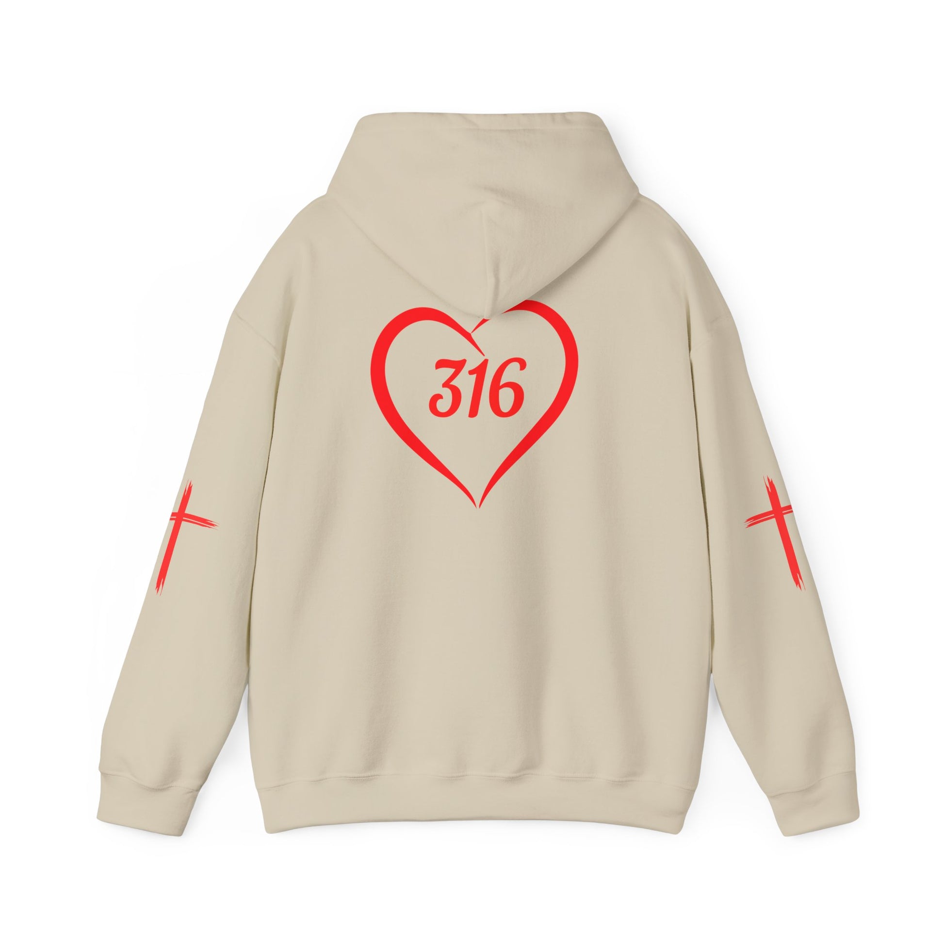 Heart 316 Unisex Heavy Blend Hooded Sweatshirt - Comfortable Faith-Inspired Apparel