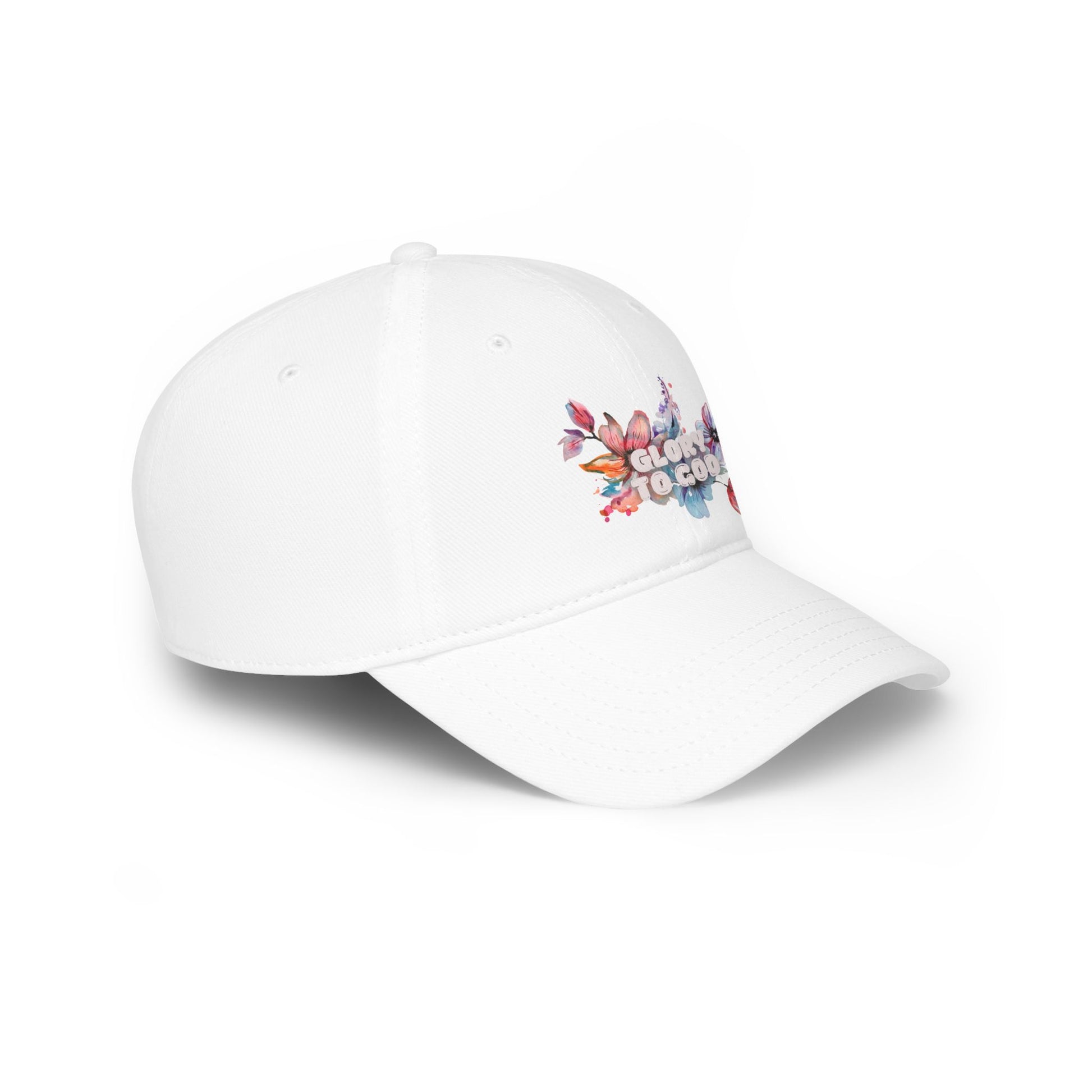 Glory to God Floral Low Profile Baseball Cap | Stylish Faith-Inspired Headwear