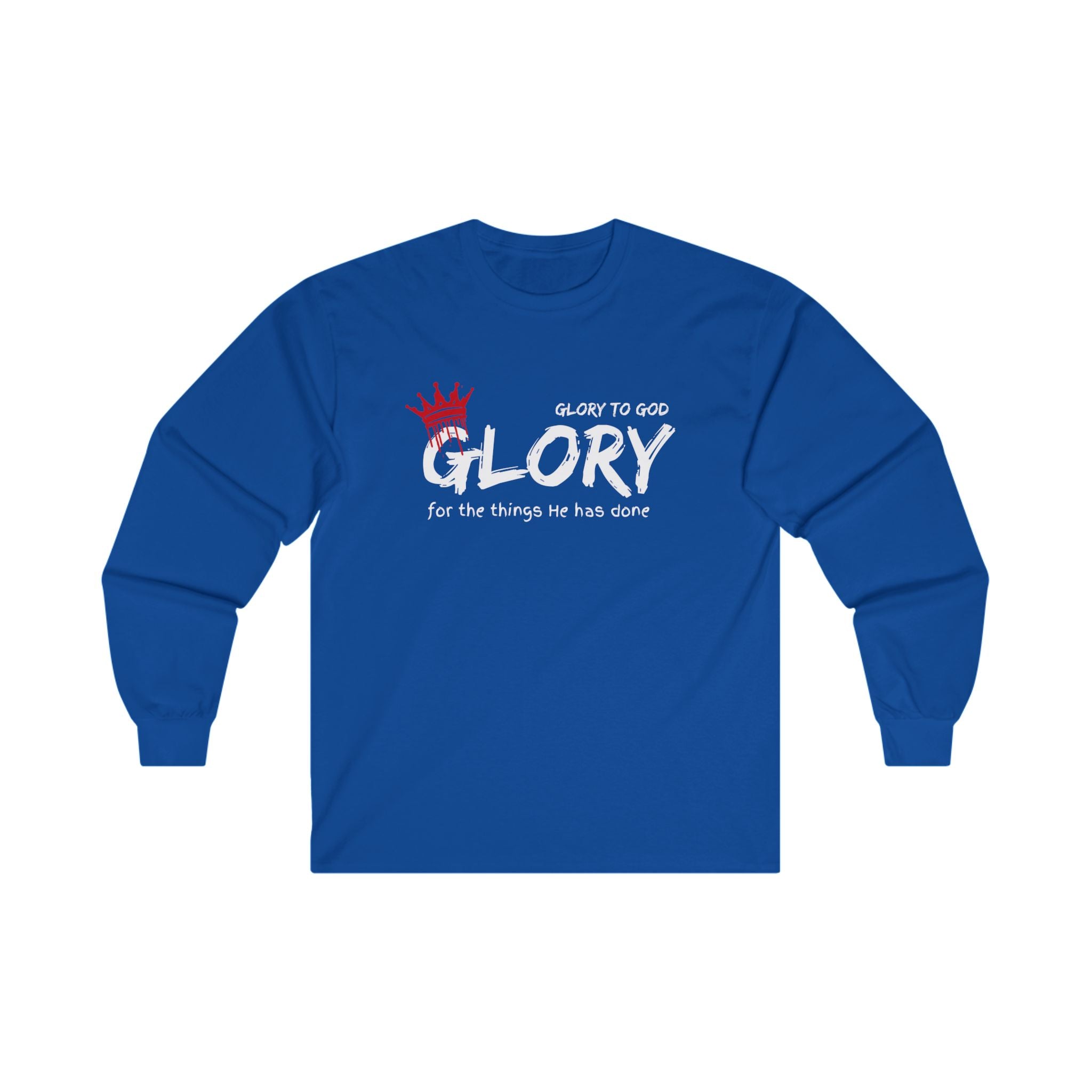 Collection of Unisex Long Sleeve Tee - 'Glory' To God - Comfortable & Stylish Apparel for All Occasions in a gallery layout