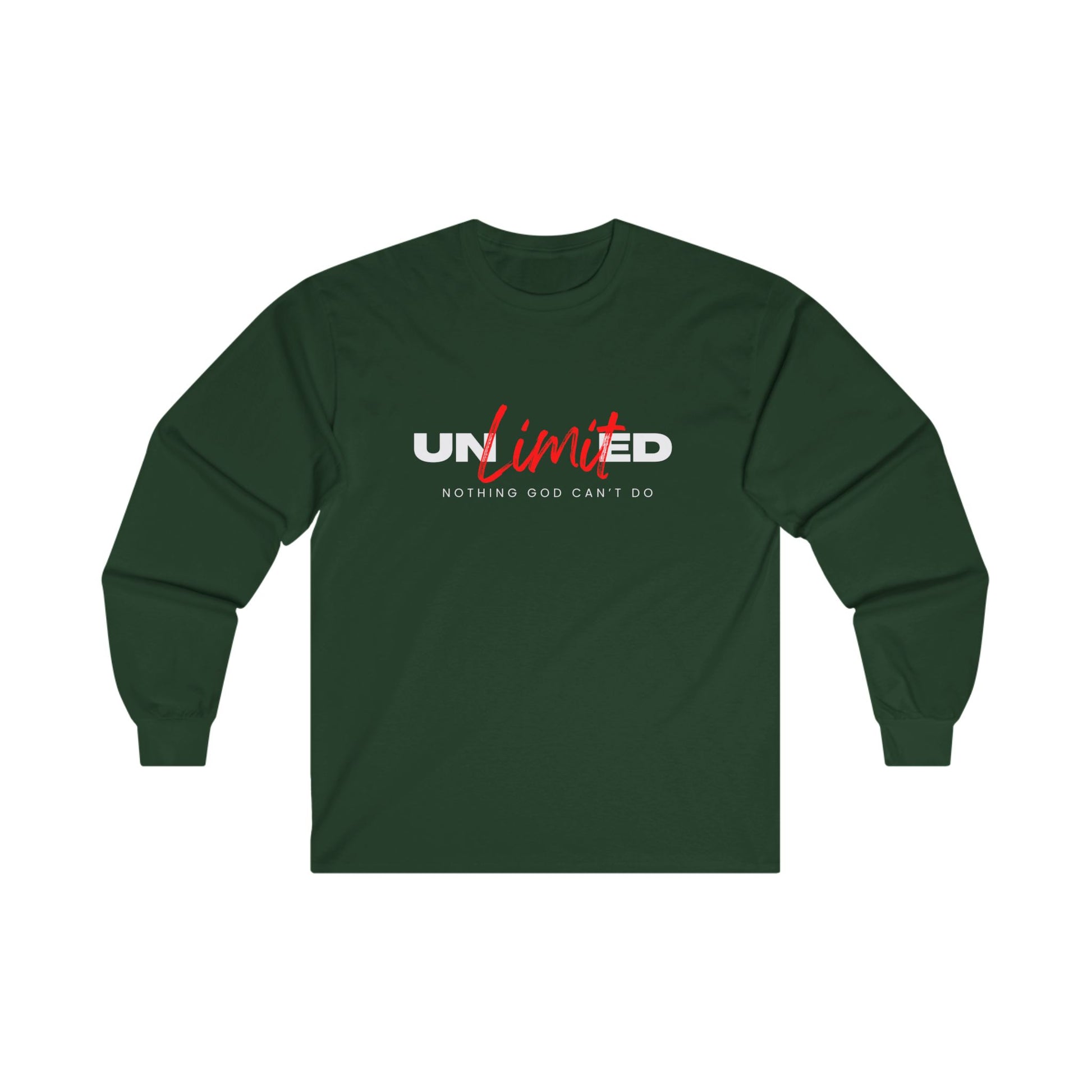 "Unlimited: Nothing God Can't Do" - Unisex Ultra Cotton Long Sleeve Tee