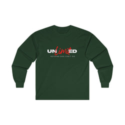 Collection of "Unlimited: Nothing God Can't Do" - Unisex Ultra Cotton Long Sleeve Tee in a gallery layout