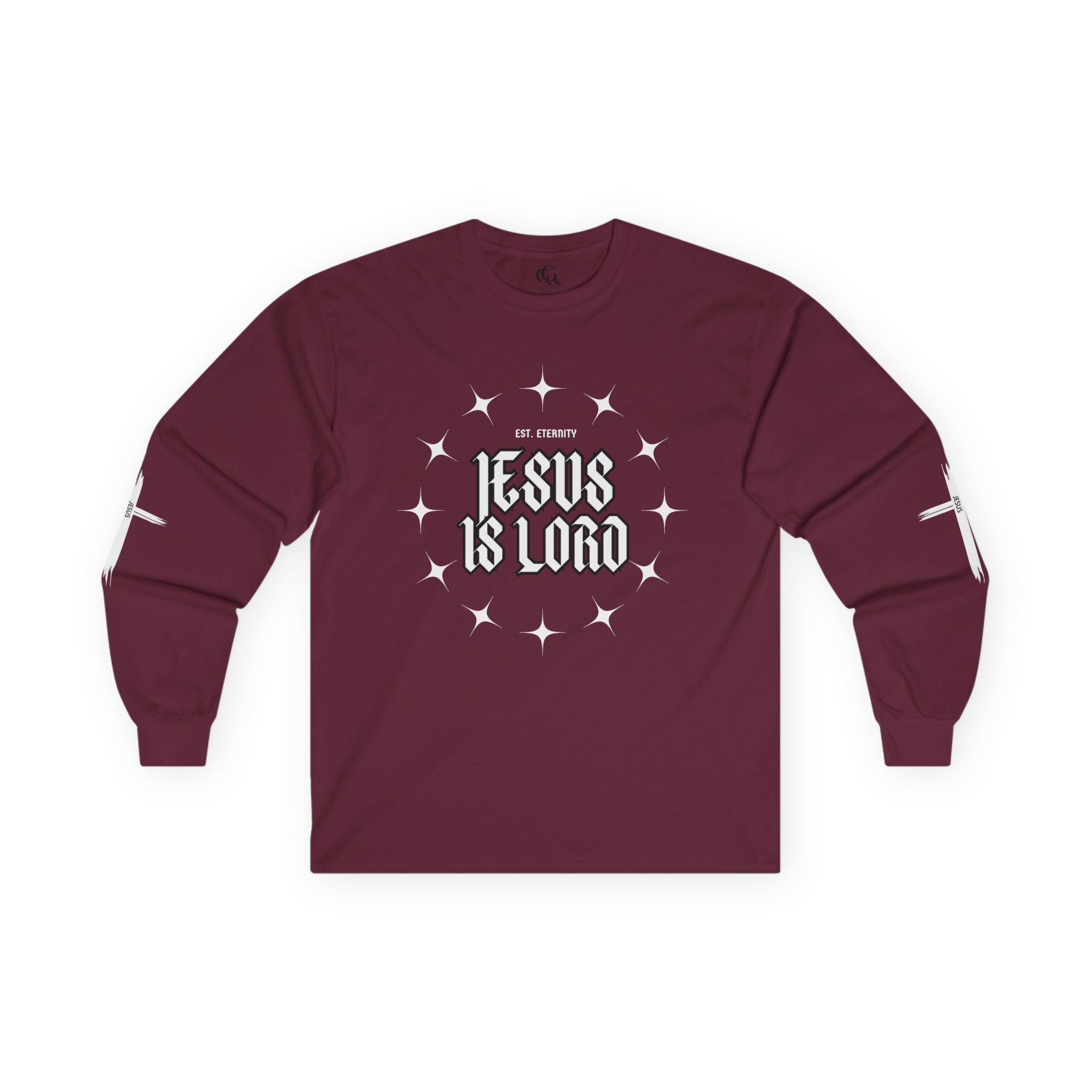 Collection of Faith-Inspired Unisex Long Sleeve Tee - 'Jesus is Lord' Design in a gallery layout