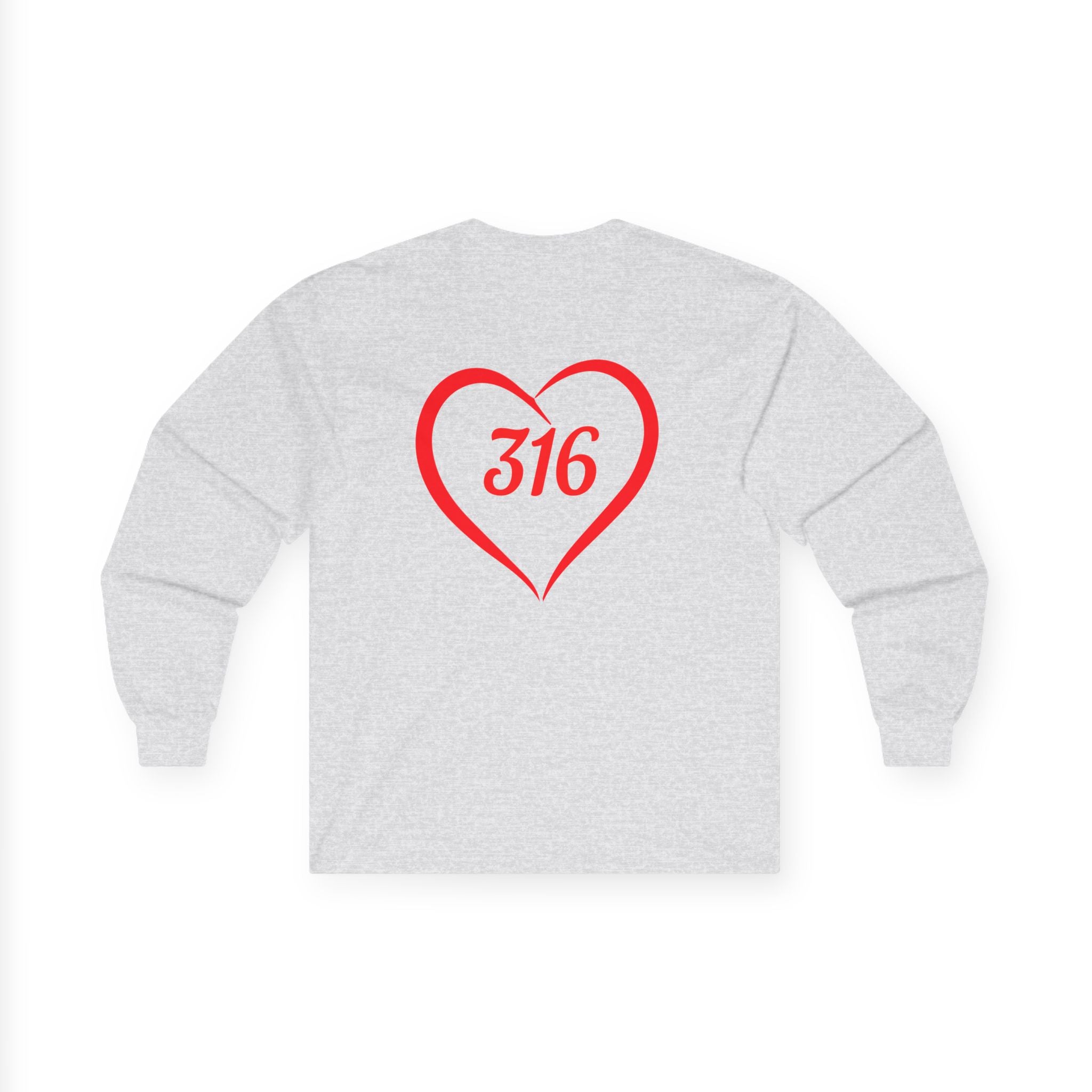 Collection of Heart 316 Unisex Ultra Cotton Long Sleeve Tee - Perfect Gift for Faith & Love Events in a gallery layout