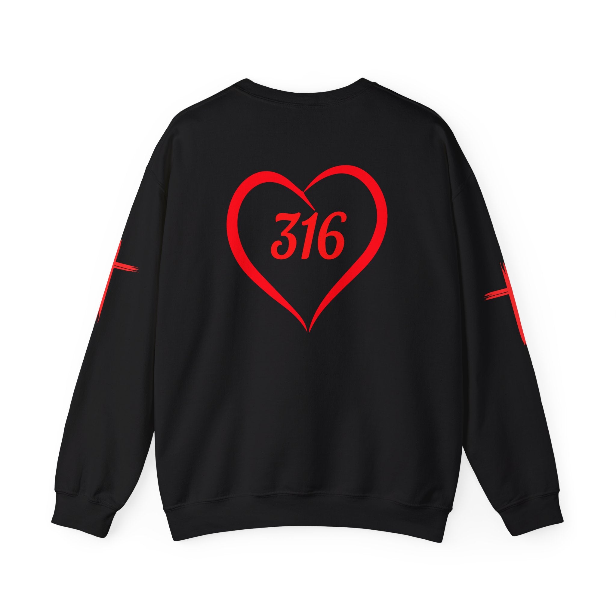 Collection of 316 Heart Graphic Unisex Crewneck Sweatshirt - Cozy Casual Love in a gallery layout