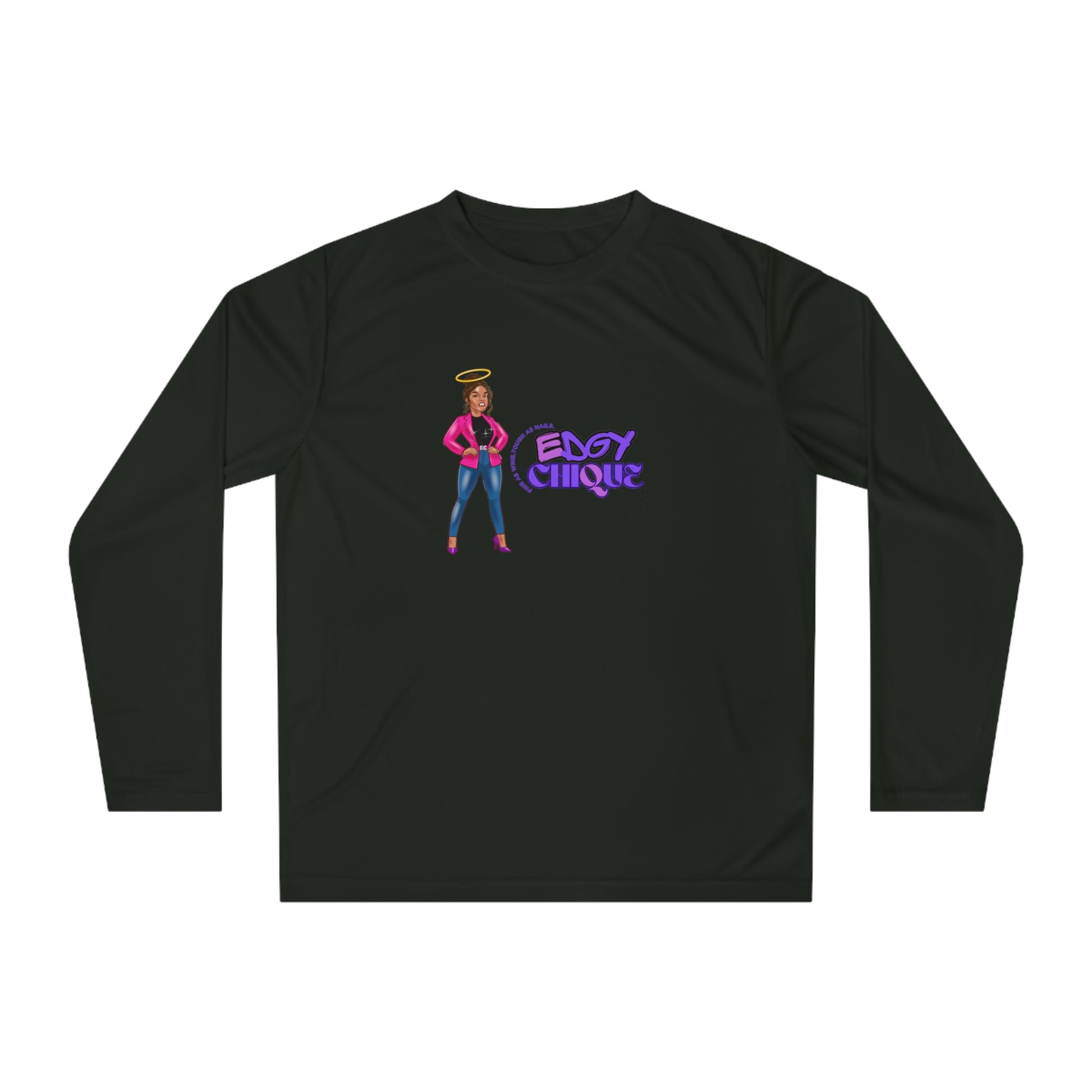 Performance Long Sleeve Shirt - Edgy Clique Graphic Tee for Active Lifestyle