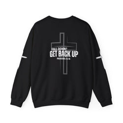 Collection of Inspirational Crewneck Sweatshirt - 'Get Back Up' Proverbs 24:16 in a gallery layout