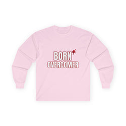 Collection of Born Overcomer Unisex Long Sleeve Tee - Inspirational Motivational Shirt in a gallery layout