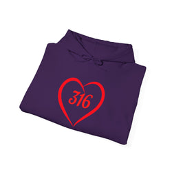 Collection of Heart 316 Unisex Heavy Blend Hooded Sweatshirt - Comfortable Faith-Inspired Apparel in a gallery layout