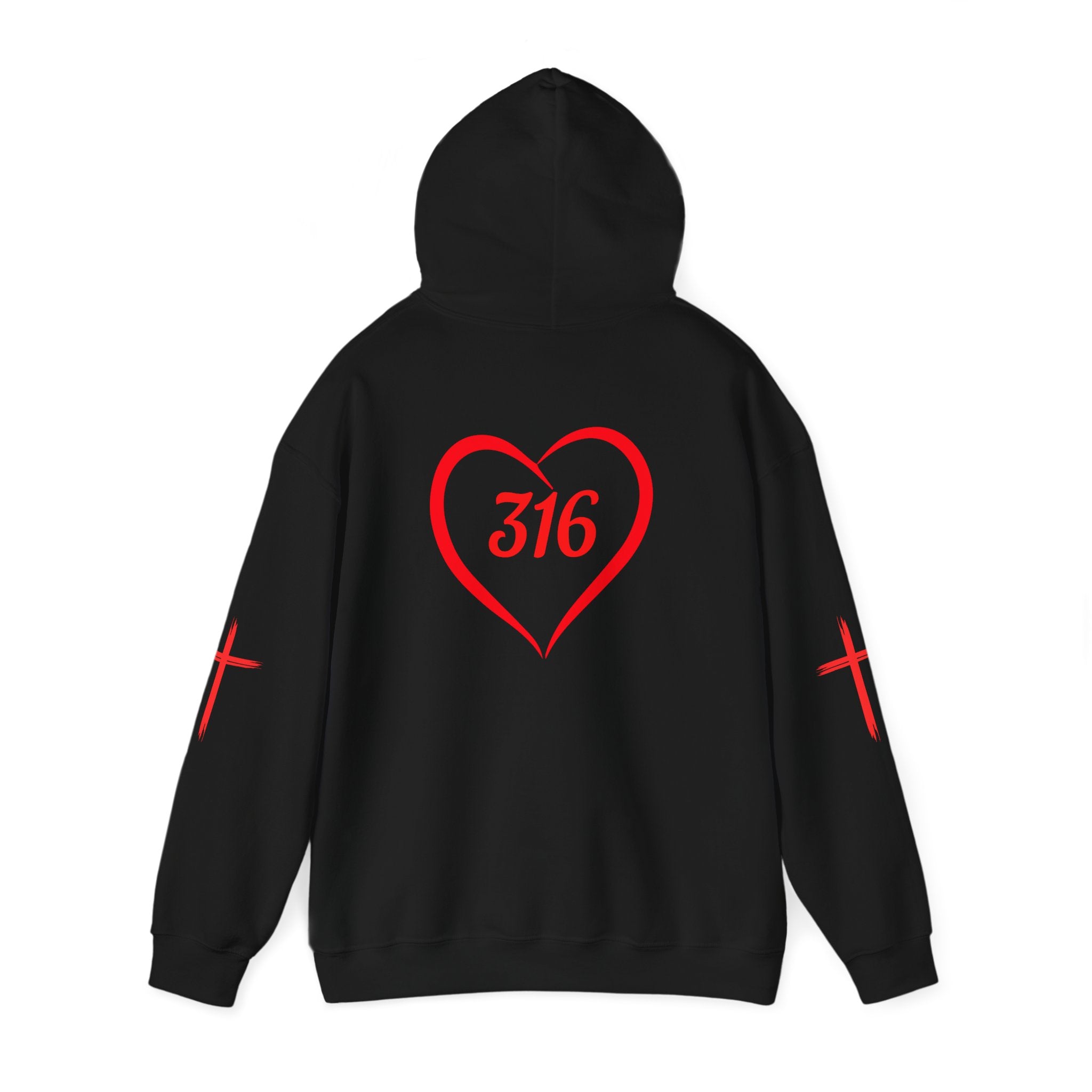 Collection of Heart 316 Unisex Heavy Blend Hooded Sweatshirt - Comfortable Faith-Inspired Apparel in a gallery layout