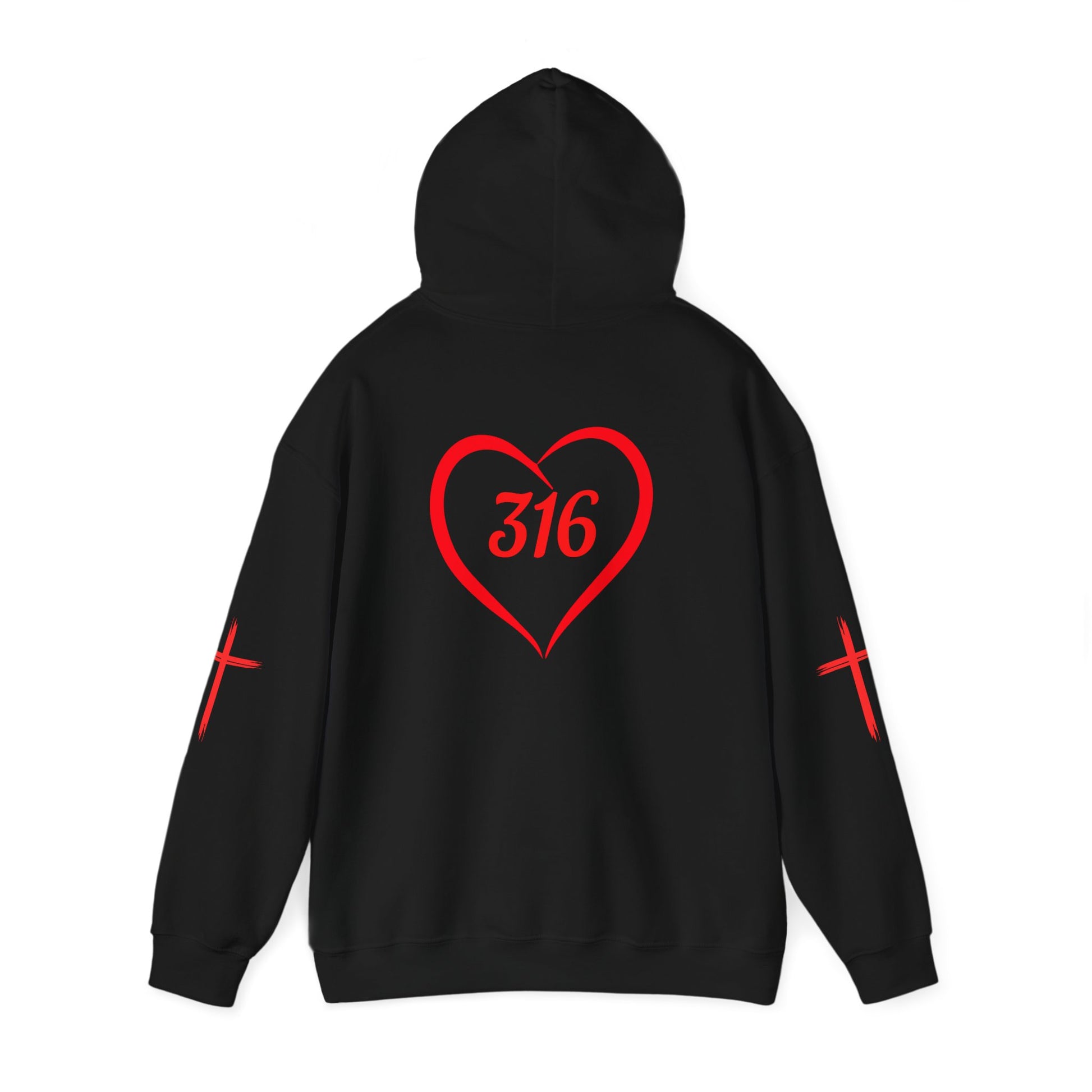 Heart 316 Unisex Heavy Blend Hooded Sweatshirt - Comfortable Faith-Inspired Apparel