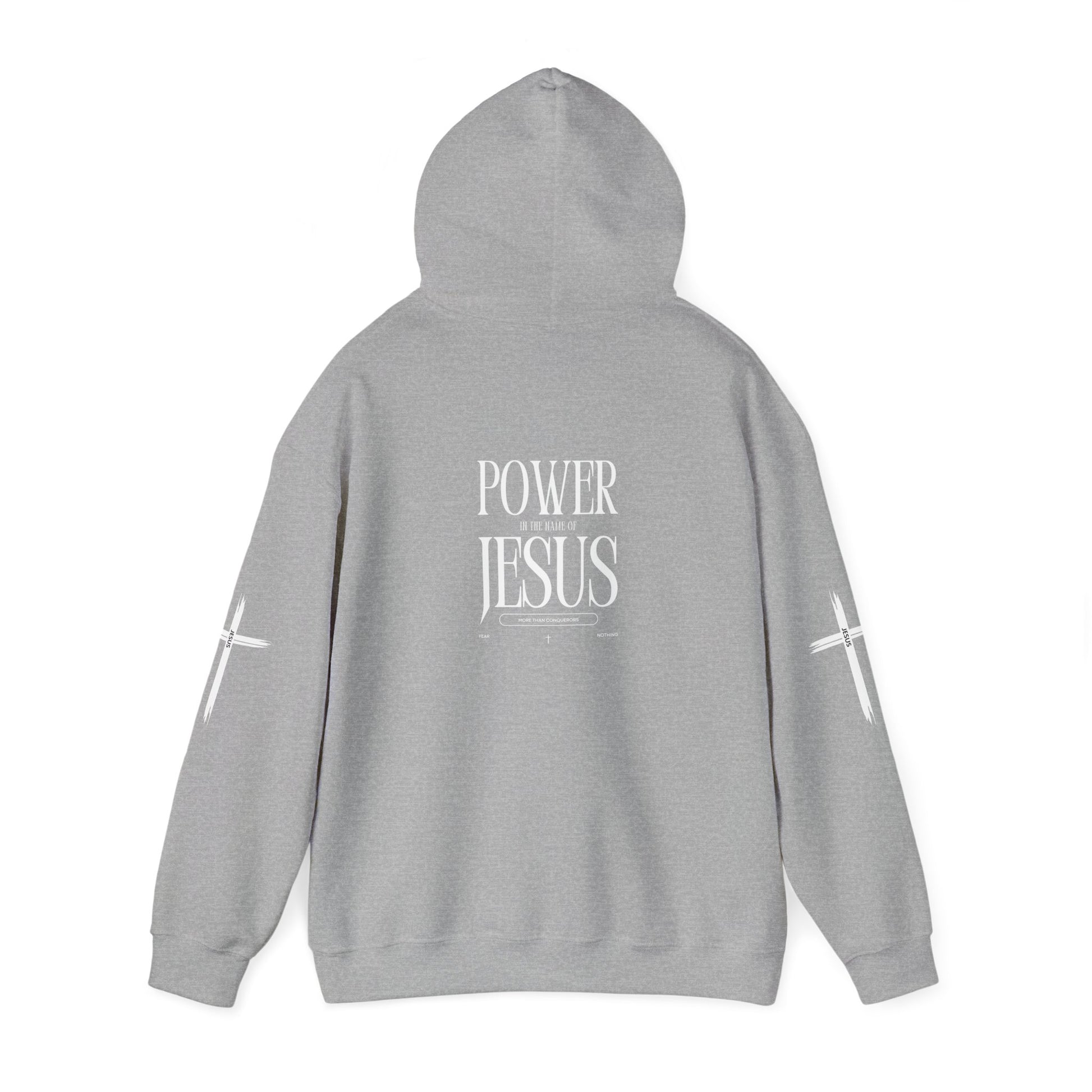 Power in the Name of Jesus Hoodie - Unisex Heavy Blend Sweatshirt for Faith and Inspiration