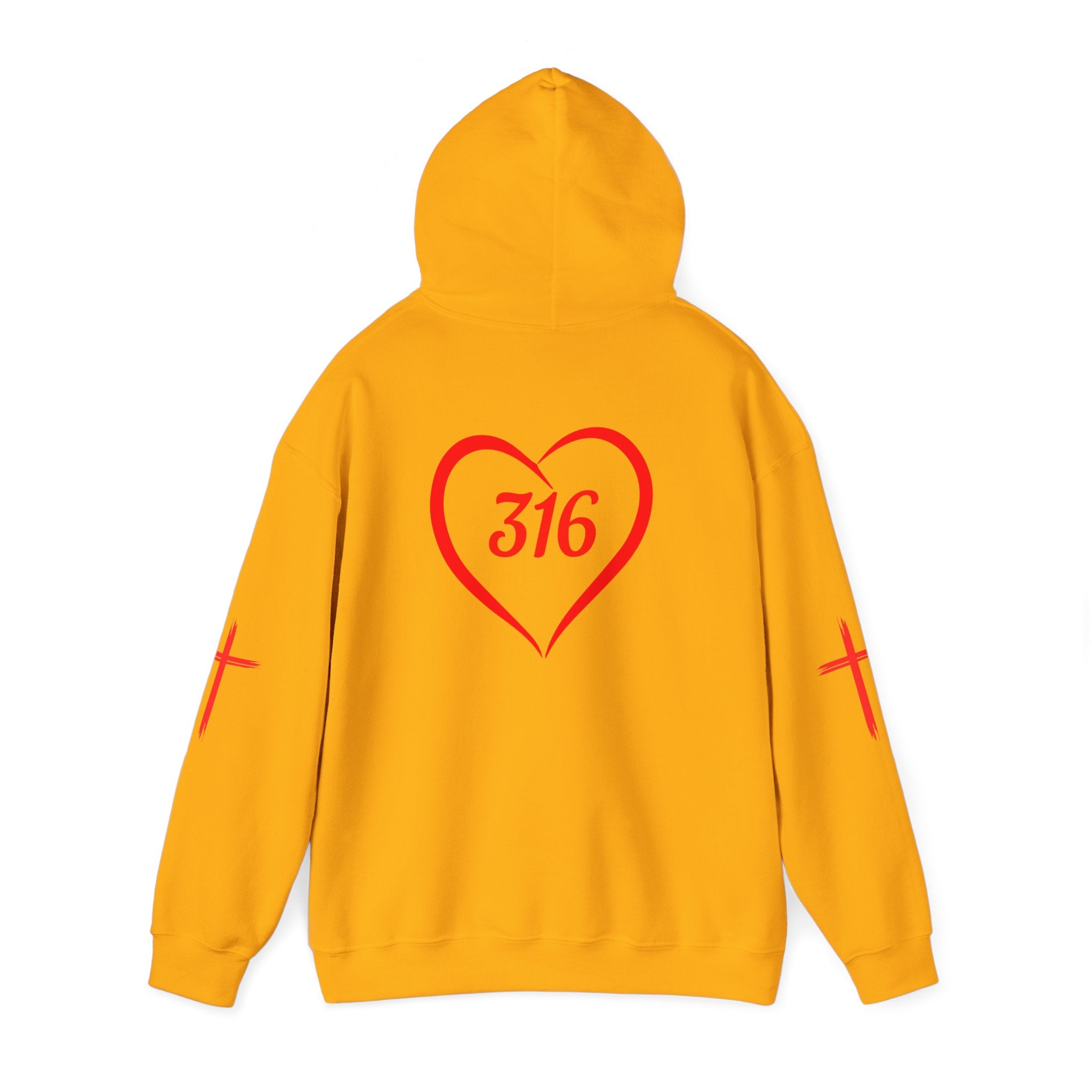 Collection of Heart 316 Unisex Heavy Blend Hooded Sweatshirt - Comfortable Faith-Inspired Apparel in a gallery layout