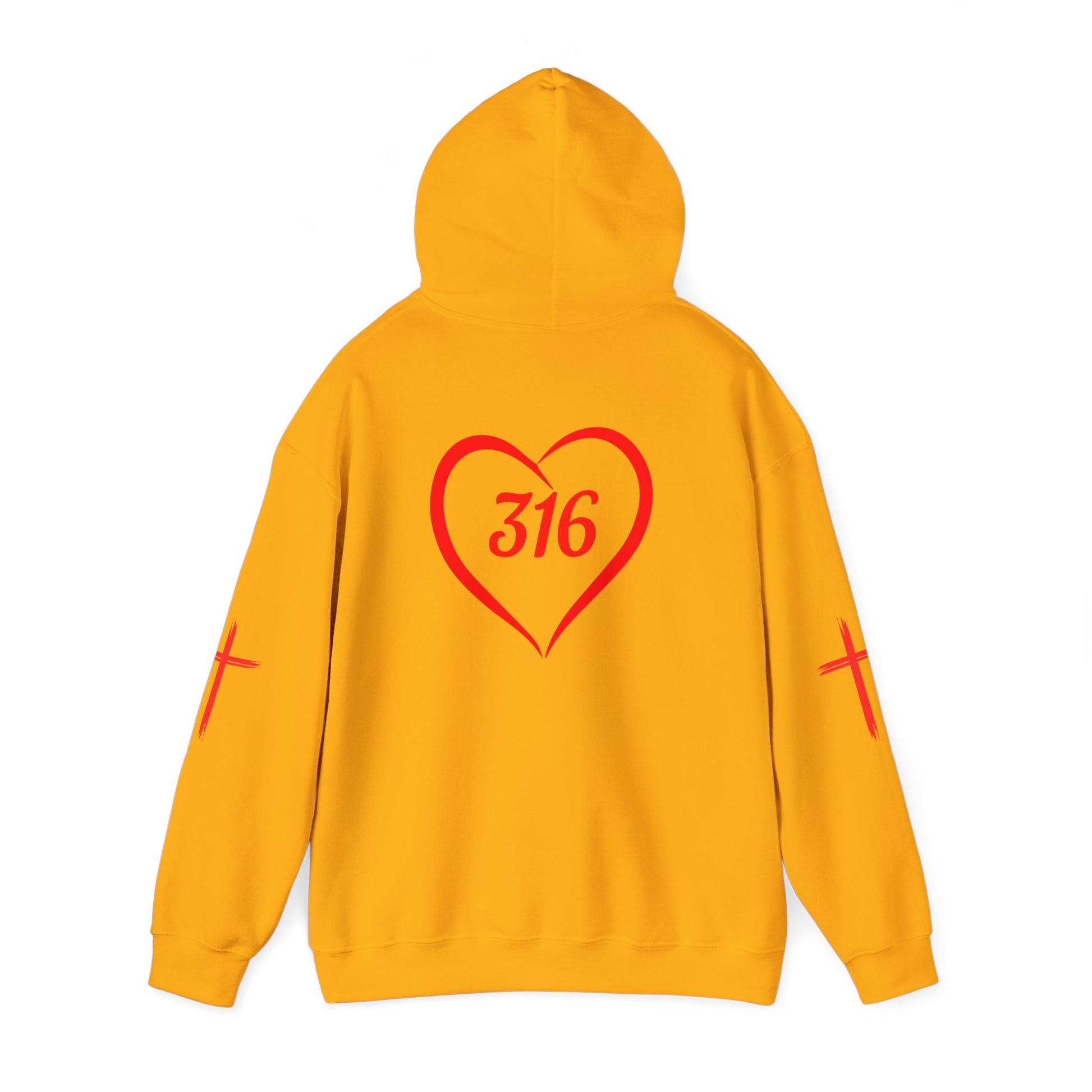 Heart 316 Unisex Heavy Blend Hooded Sweatshirt - Comfortable Faith-Inspired Apparel