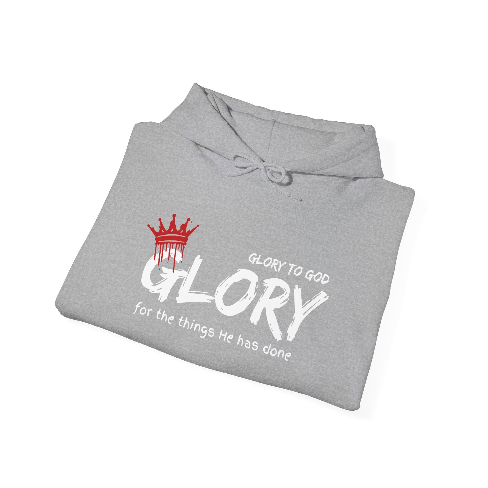 Glory to God Crown & Cross Unisex Hoodie