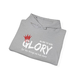 Collection of Glory to God Crown & Cross Unisex Hoodie in a gallery layout