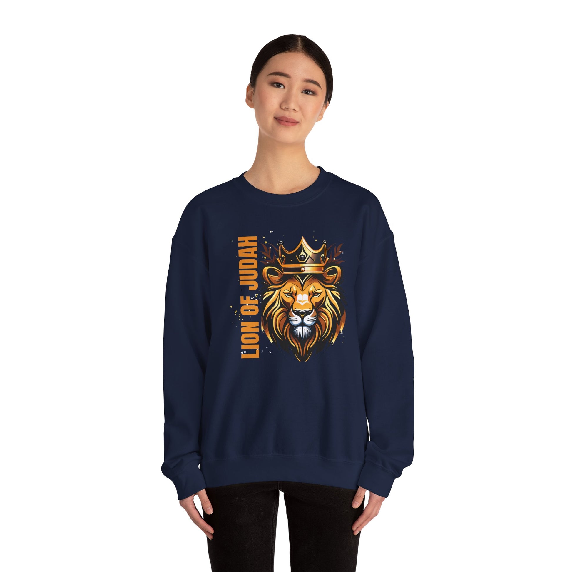 Lion of Judah Unisex Crewneck Sweatshirt - Faith-Inspired Apparel