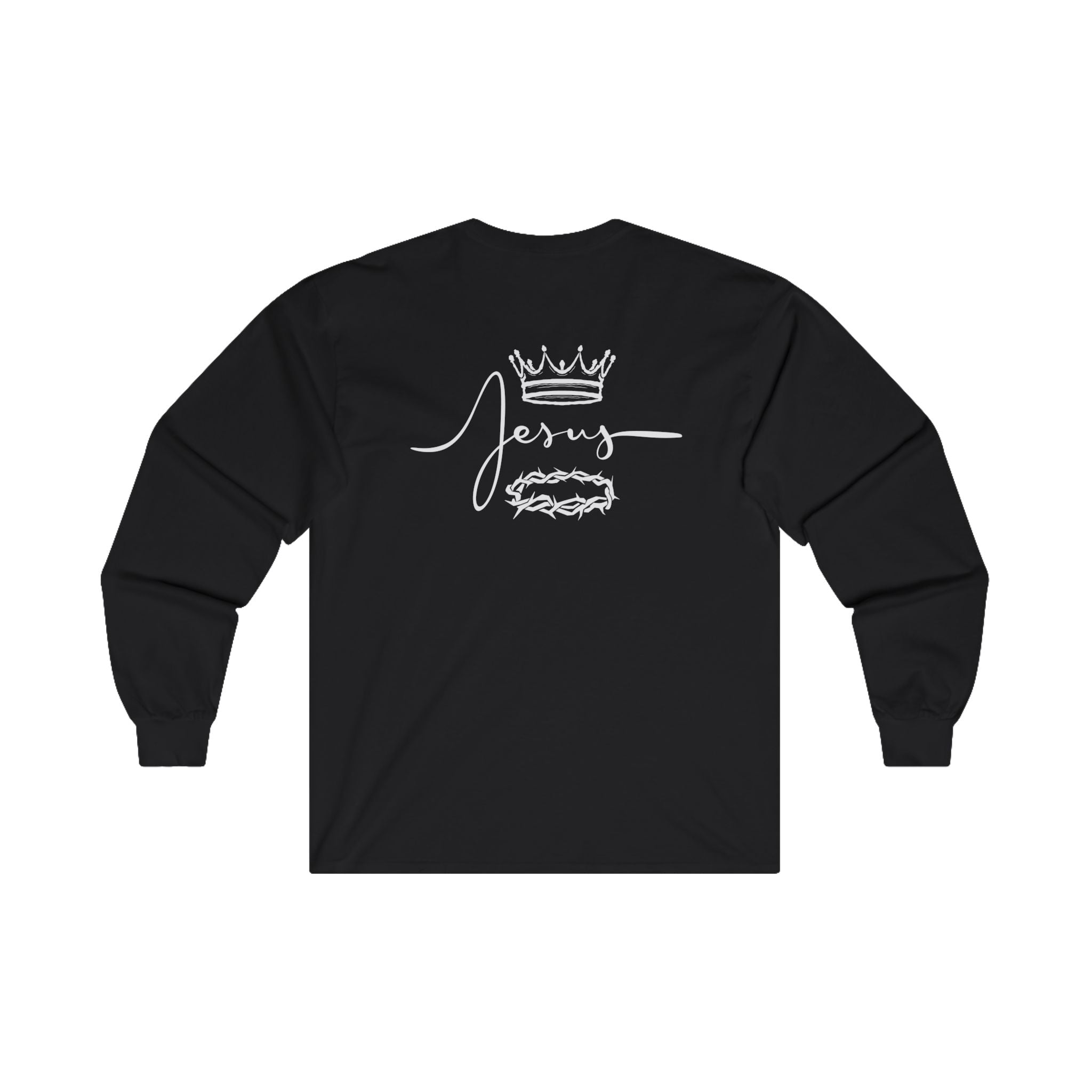 Collection of Crown & Thorn Jesus Unisex Long Sleeve Tee - Faith Inspired Apparel in a gallery layout