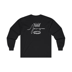 Collection of Crown & Thorn Jesus Unisex Long Sleeve Tee - Faith Inspired Apparel in a gallery layout