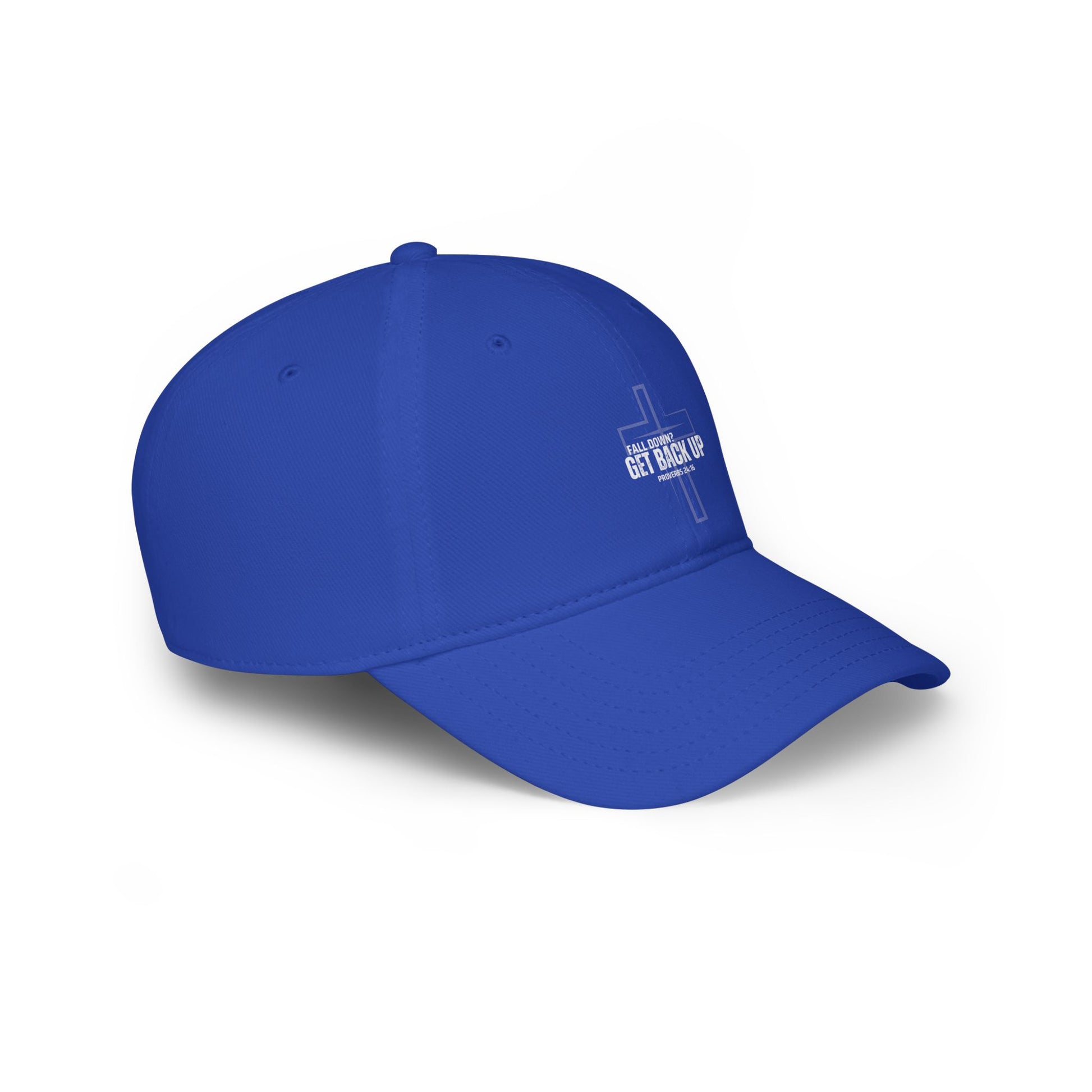 Inspirational Low Profile Baseball Cap - "Get Back Up" Faith-Based Hat