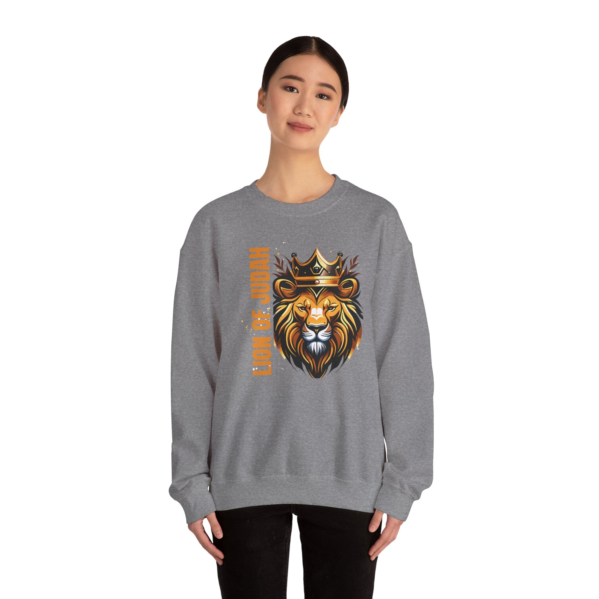 Collection of Lion of Judah Unisex Crewneck Sweatshirt - Faith-Inspired Apparel in a gallery layout