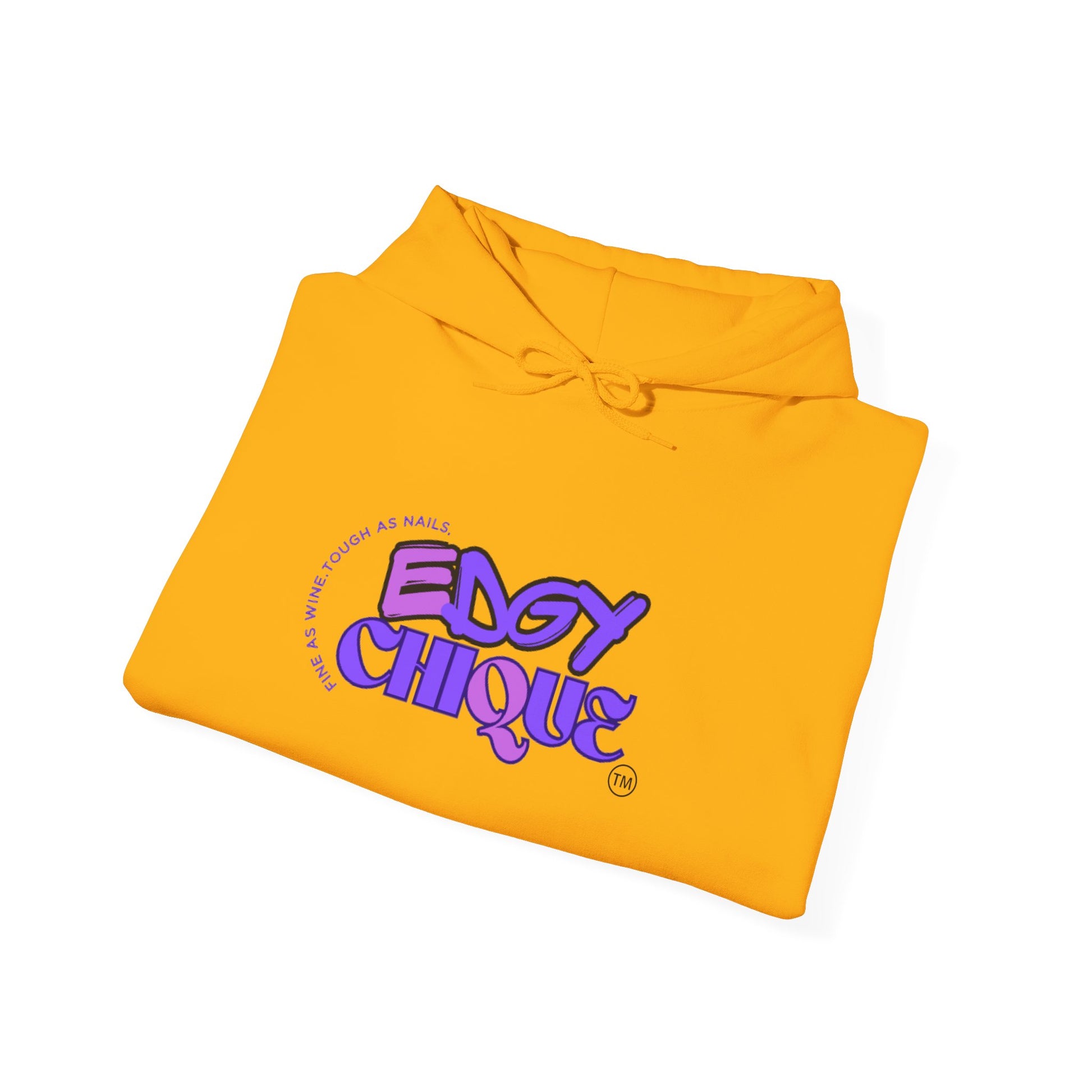 Edgy Chique Unisex Heavy Blend™ Hooded Sweatshirt - Trendy Graphic Pullover for Streetwear Enthusiasts