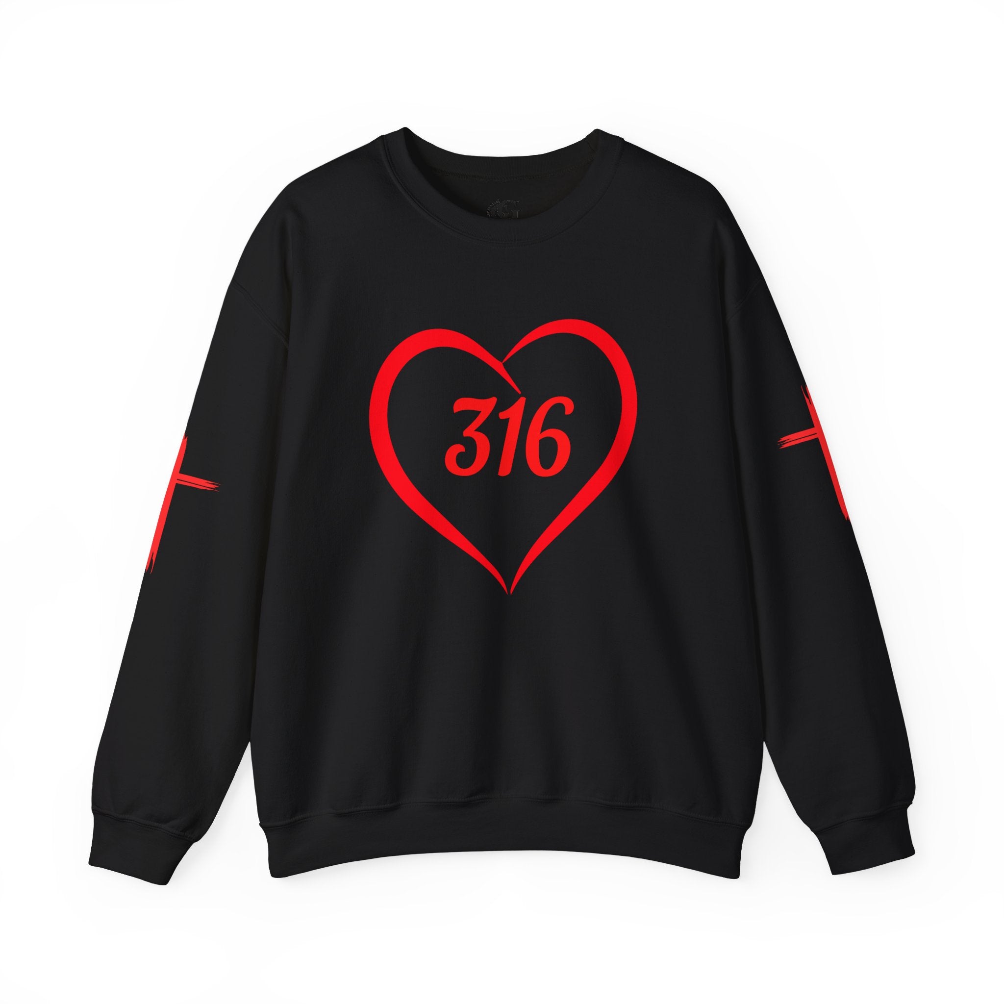 Collection of 316 Heart Graphic Unisex Crewneck Sweatshirt - Cozy Casual Love in a gallery layout